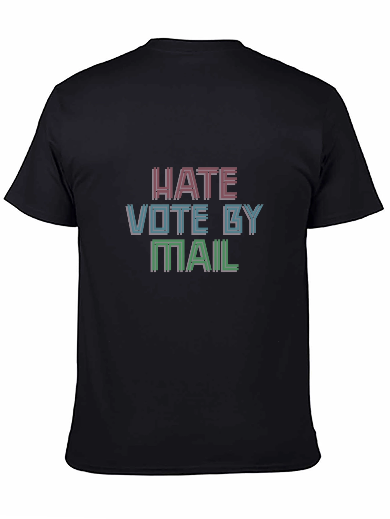 Black Hate Vote By Mail Graphic Tee view 4