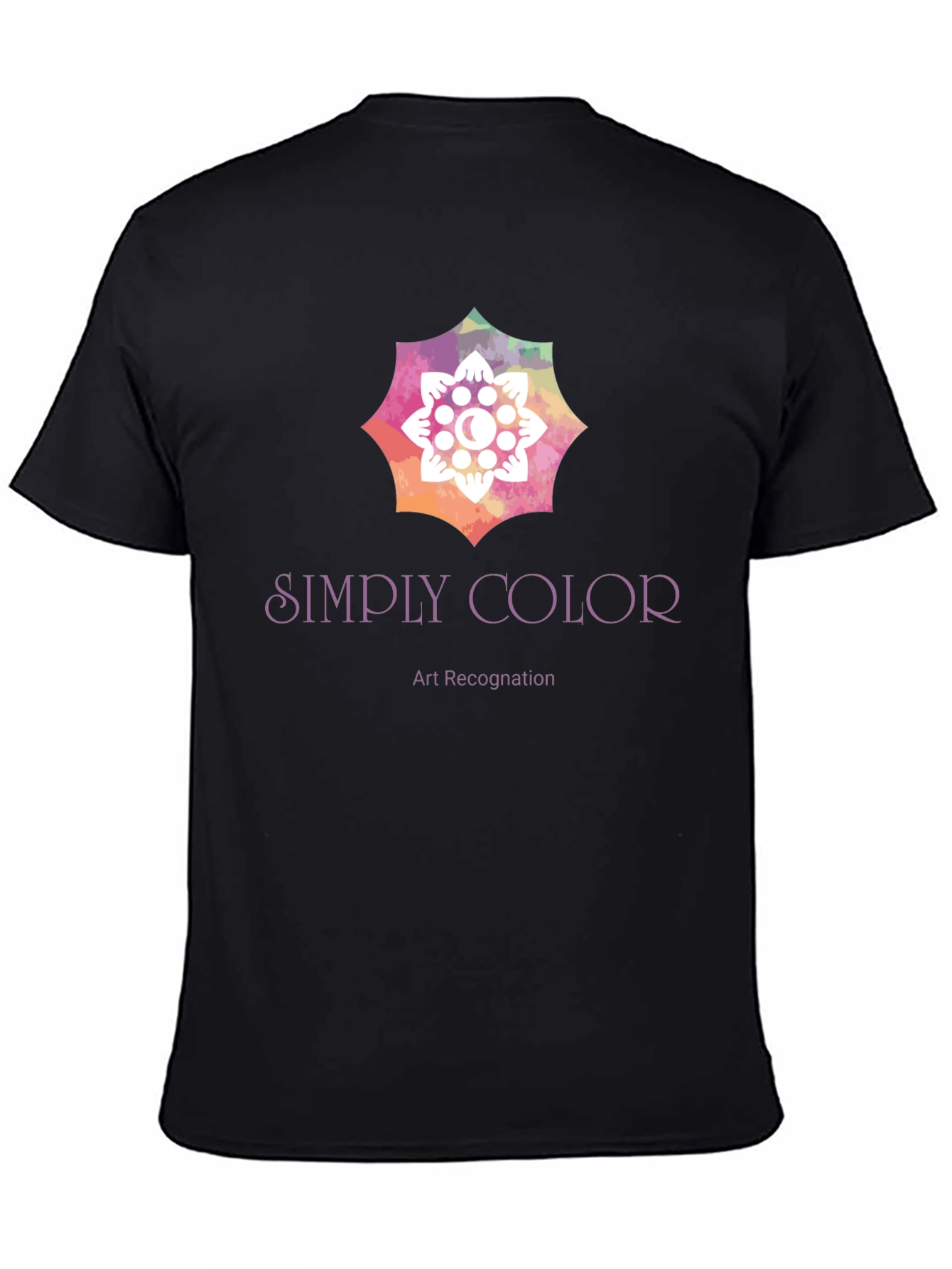 Black Simply Color Art Recognition Graphic Tee view 4