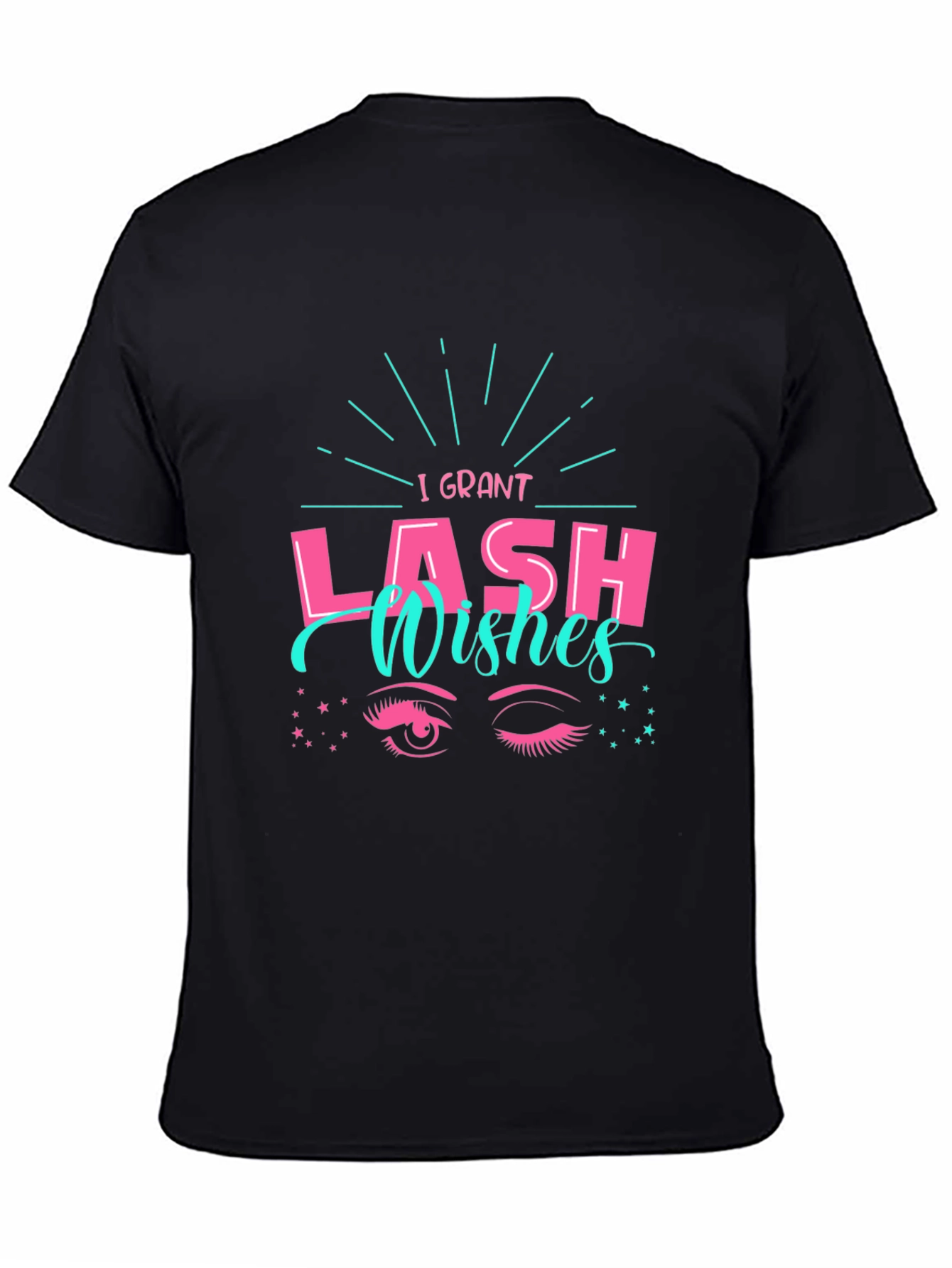 Black I Grant Lash Wishes Graphic Tee - Black view 4