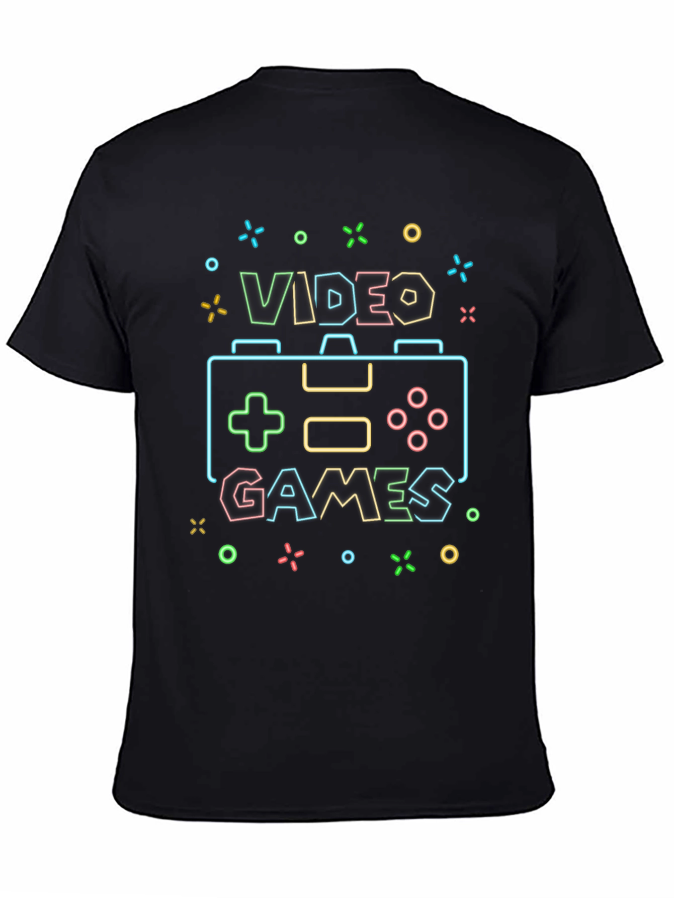 Black Video Games Controller Graphic Tee - Fun Casual Style view 4