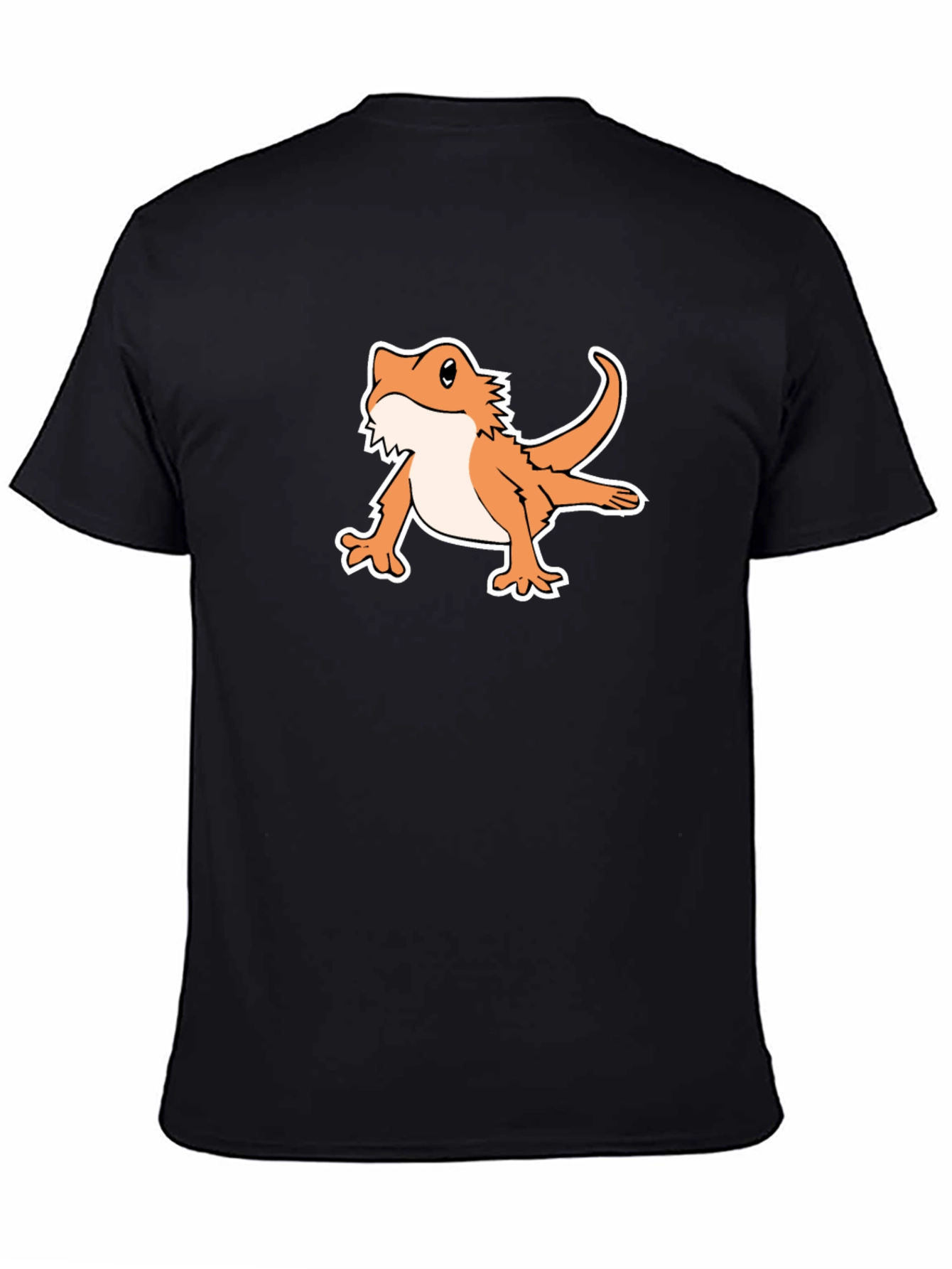 Black Bearded Dragon Tee - Cute Lizard Pet Graphic T-Shirt view 4