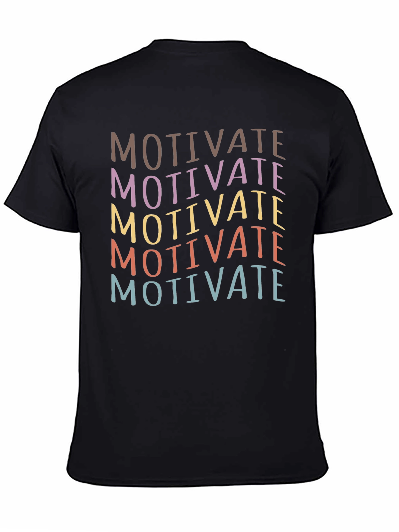Black Motivate Graphic T-Shirt - Casual Comfort view 4
