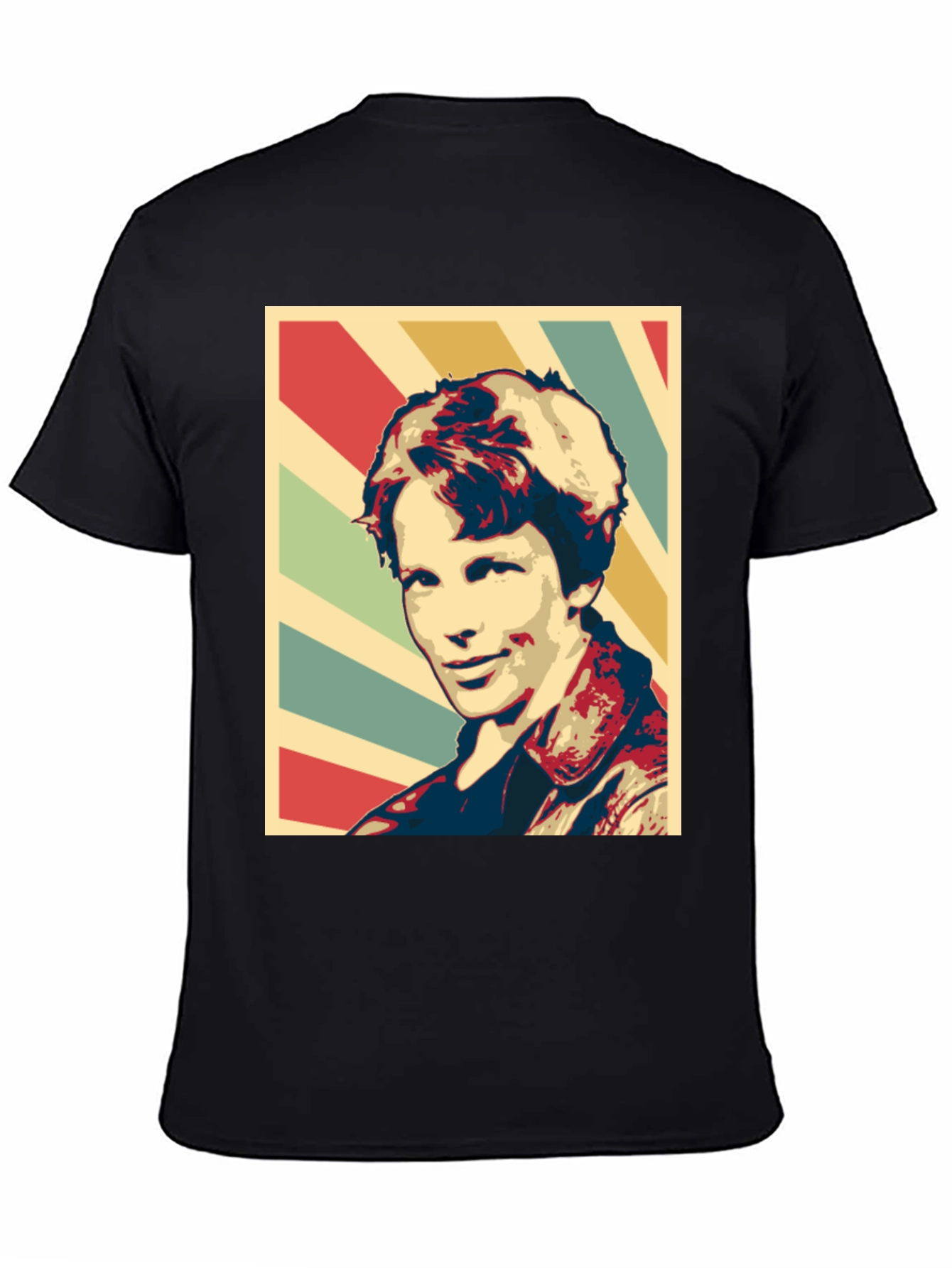 Black Retro Graphic Tee - Classic Pop Art Style view 4