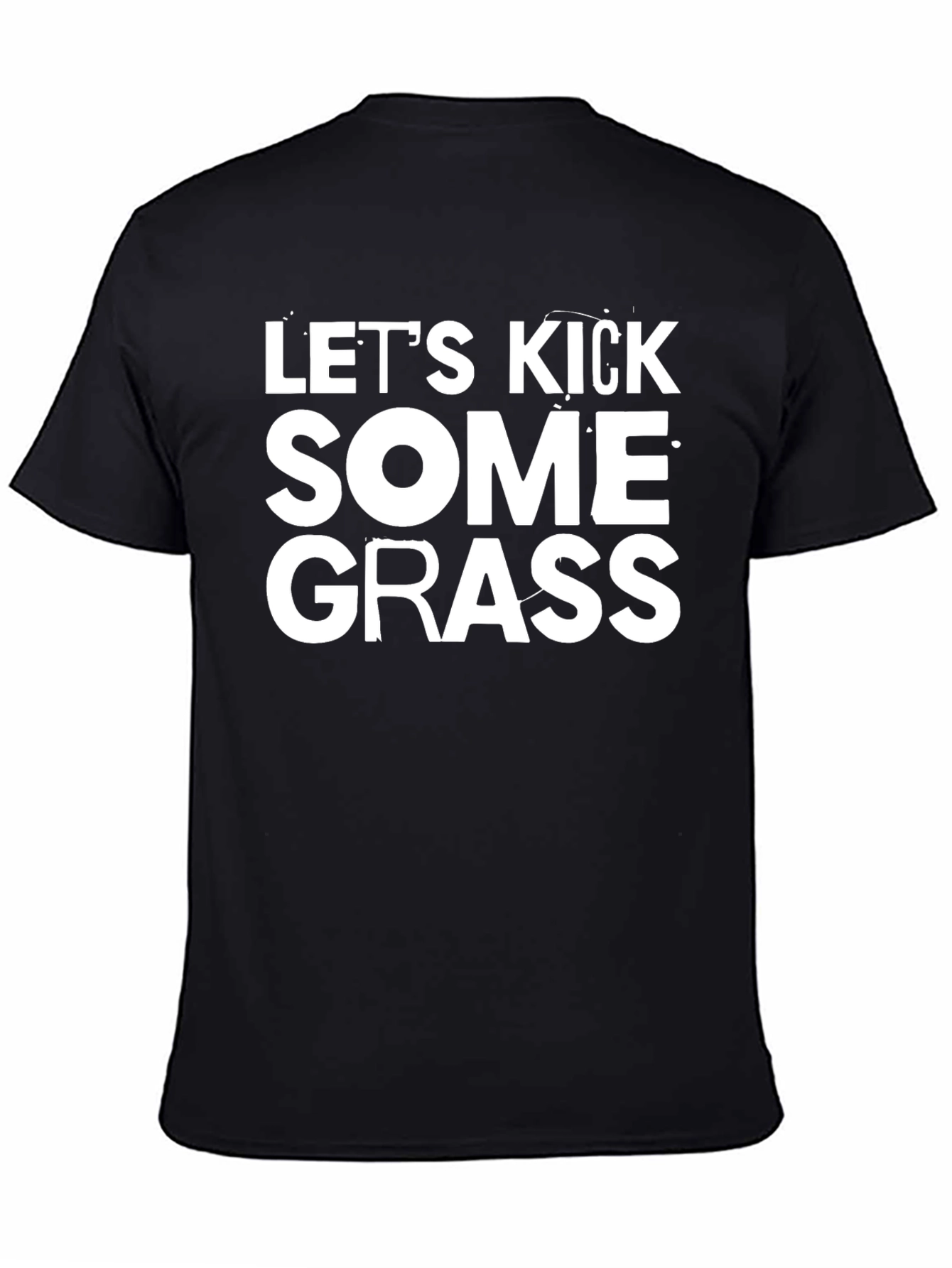 Black Let's Kick Some Grass Graphic Tee view 4