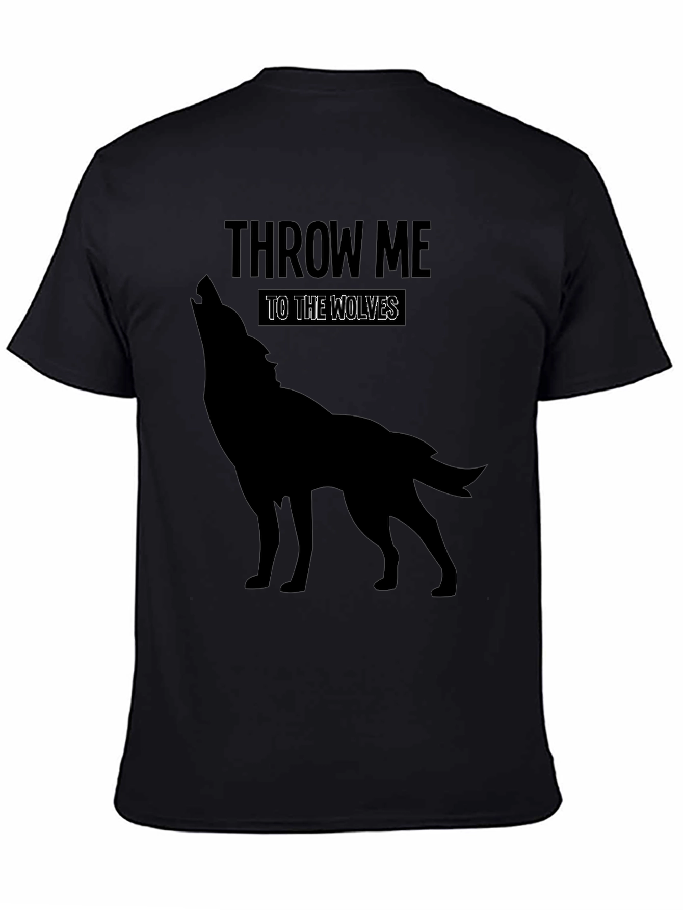 Black Throw Me to the Wolves Graphic T-Shirt view 4