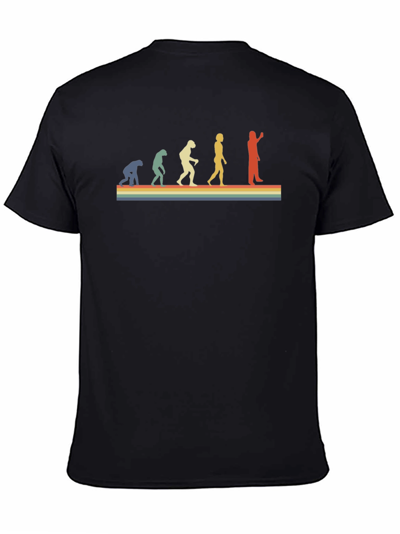 Black Evolution T-Shirt - Retro Style view 4