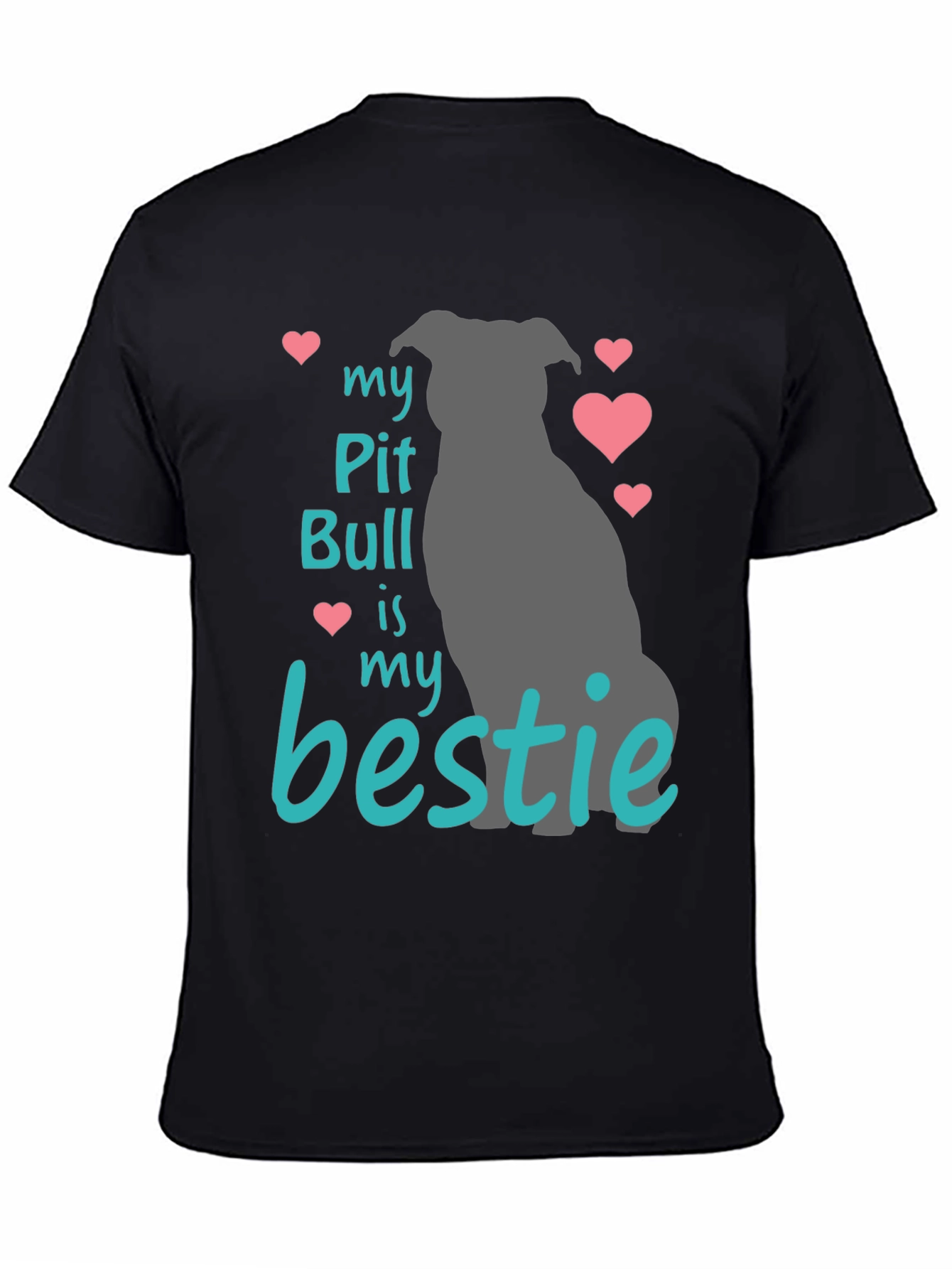 Black My Pit Bull Is My Bestie T-Shirt view 4