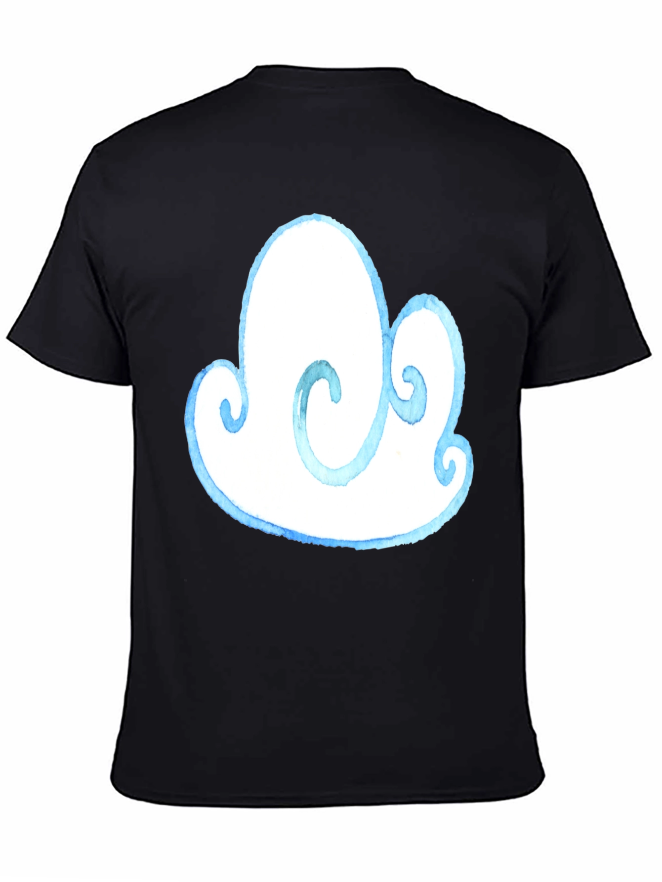 Black Cloud Graphic Tee - Black Cotton T-Shirt view 4