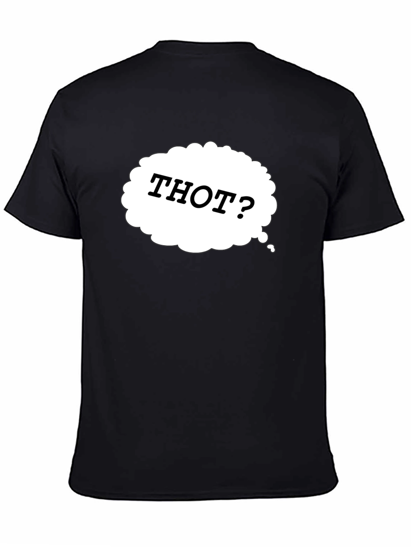 Black Thot? Novelty Graphic Black T-Shirt view 4