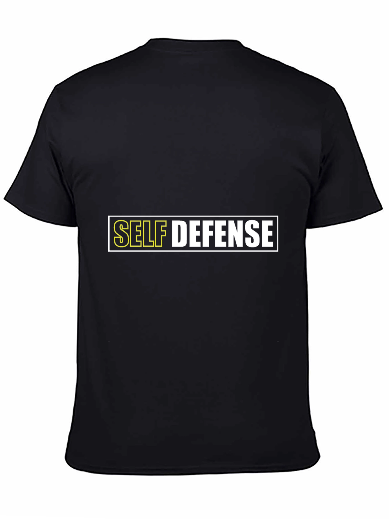 Black Self Defense Graphic T-Shirt - Black Cotton Tee view 4