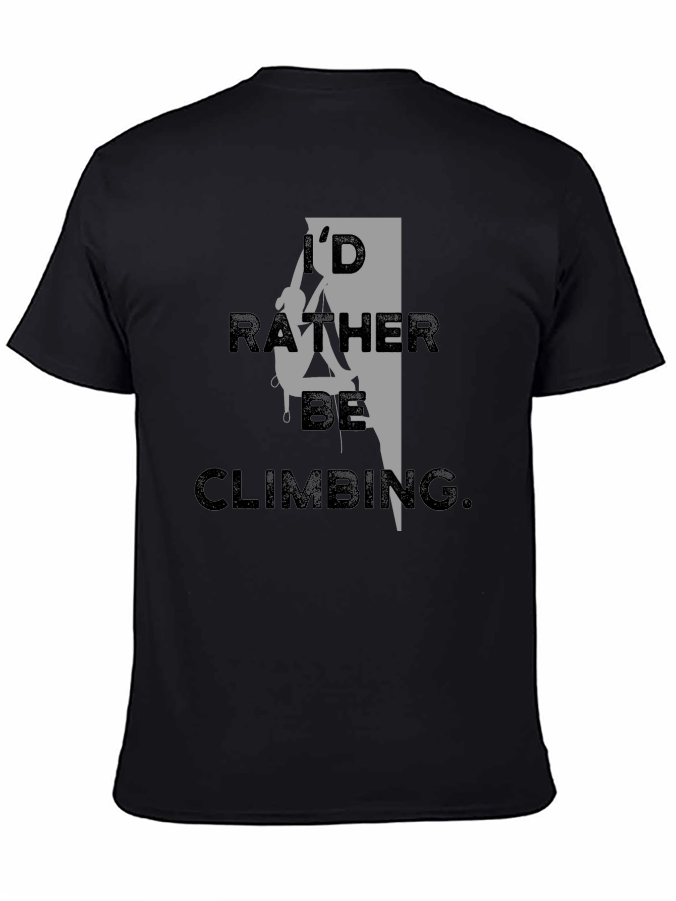 I'd Rather Be Climbing Black T-Shirt - 4