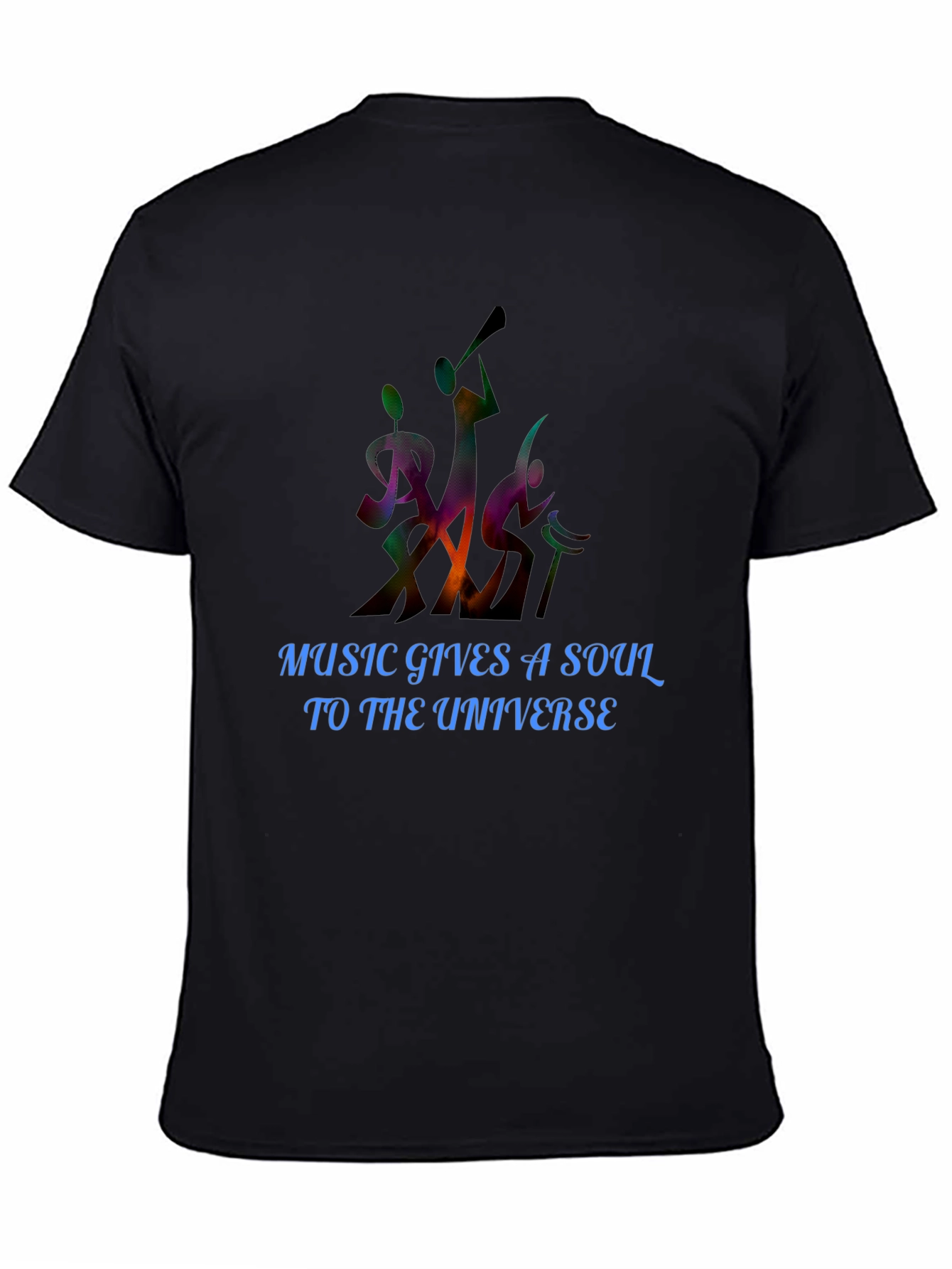 Black Music Gives Soul Tee - Black Graphic T-Shirt view 4