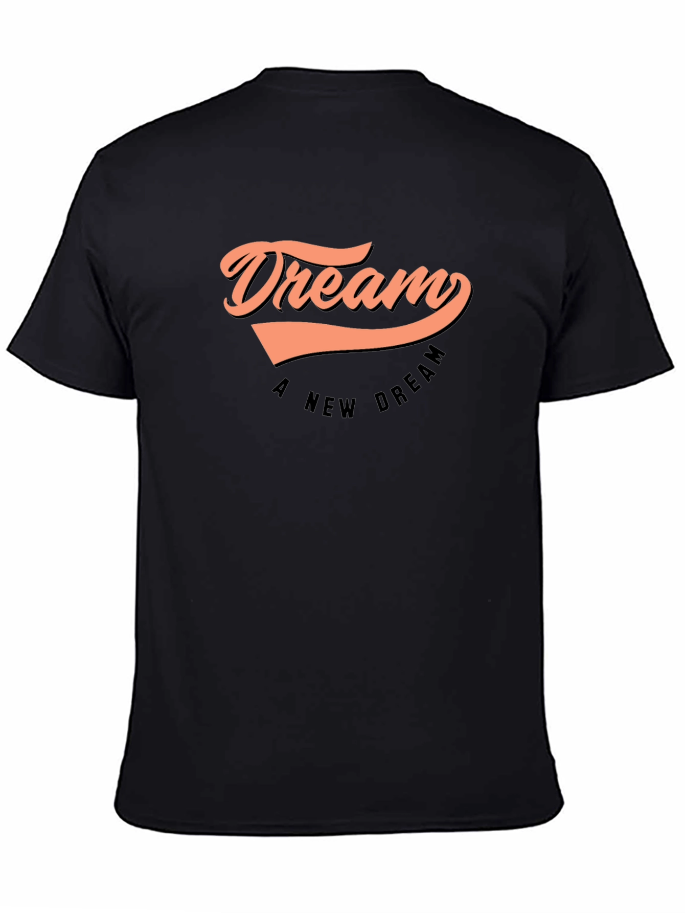 Black Dream a New Dream Black Graphic T-Shirt view 4