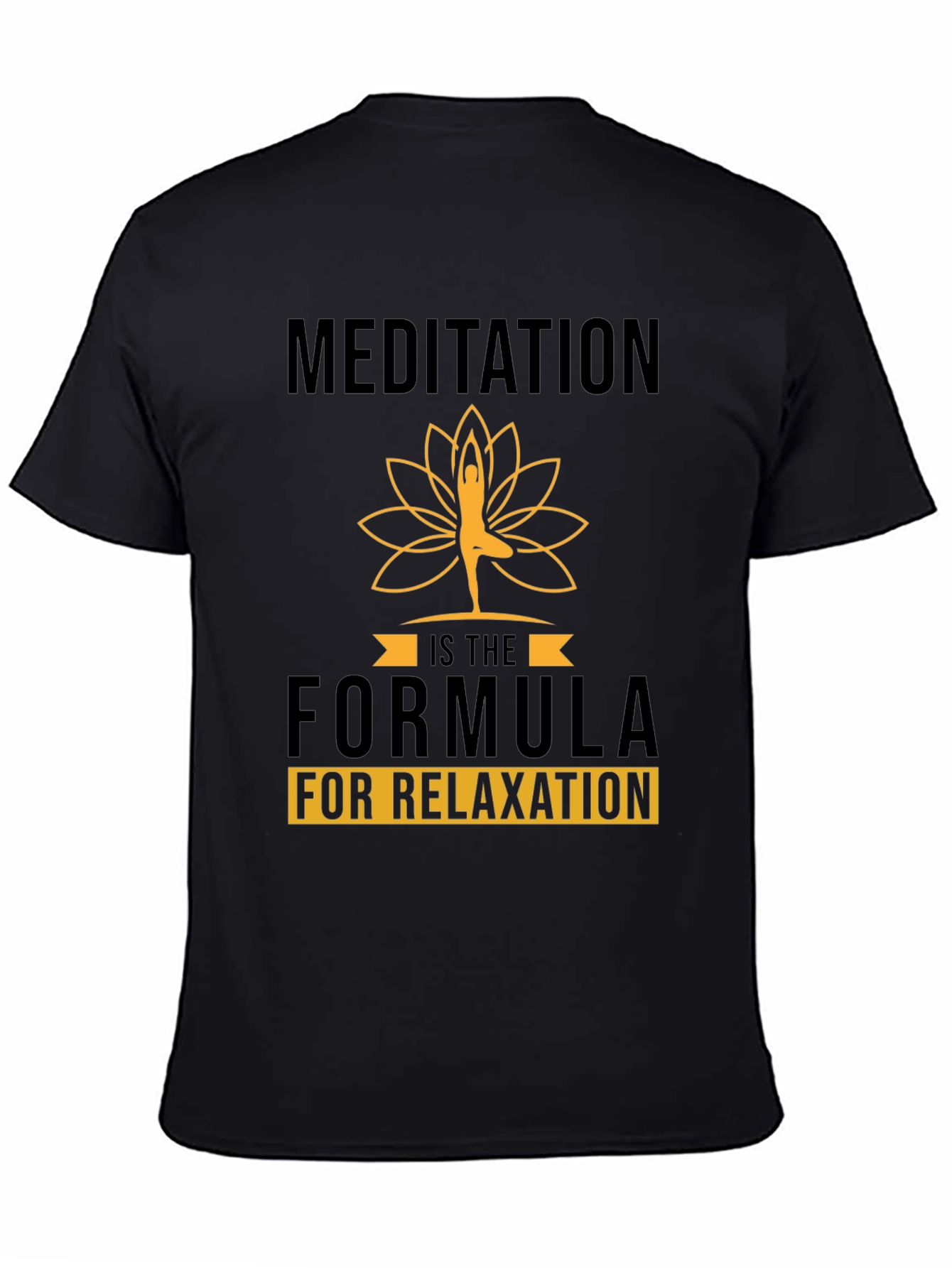 Black Meditation Formula Black Graphic Tee view 4
