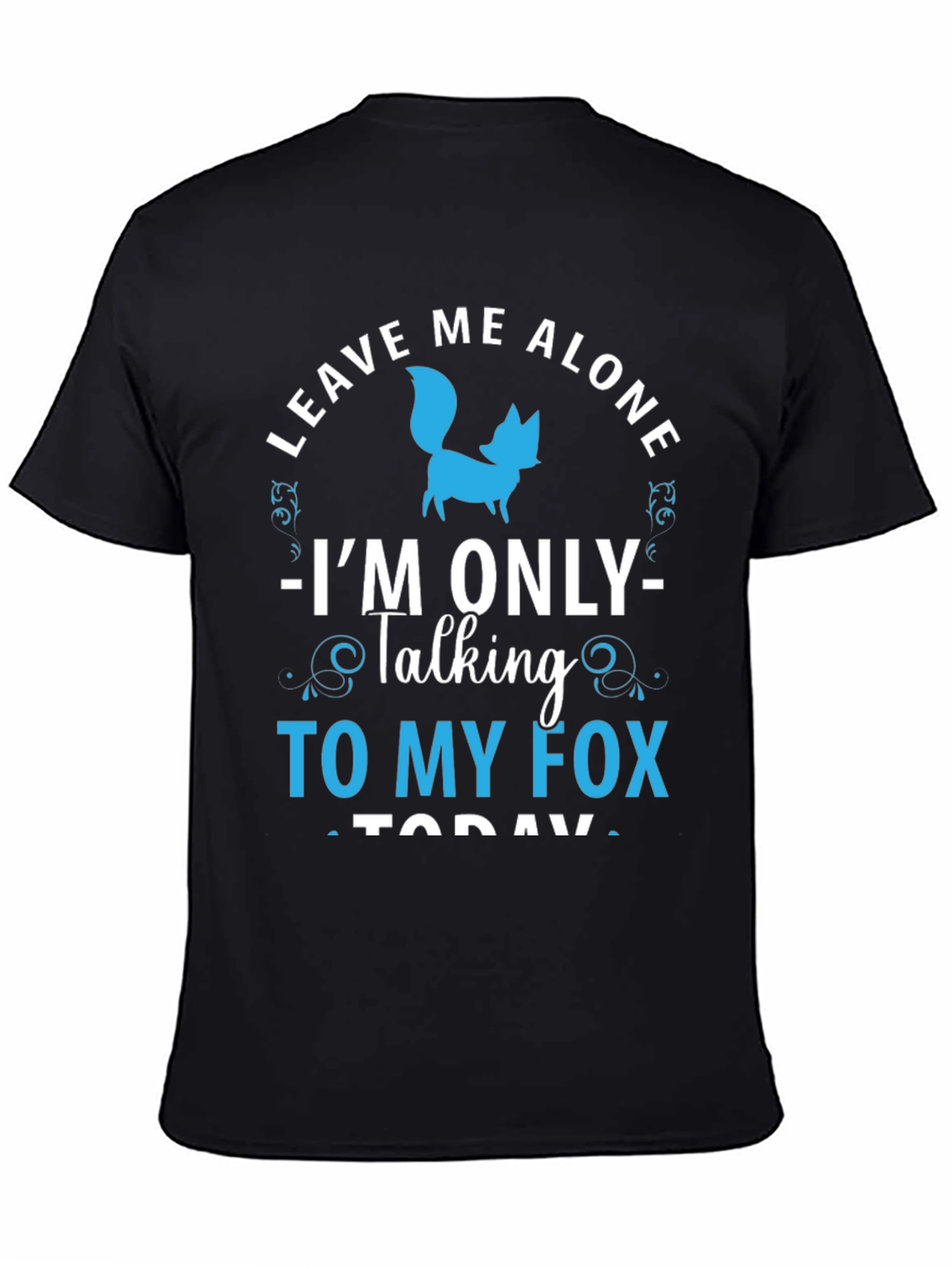 Black Leave Me Alone Fox T-Shirt - Animal Lover Tee view 4