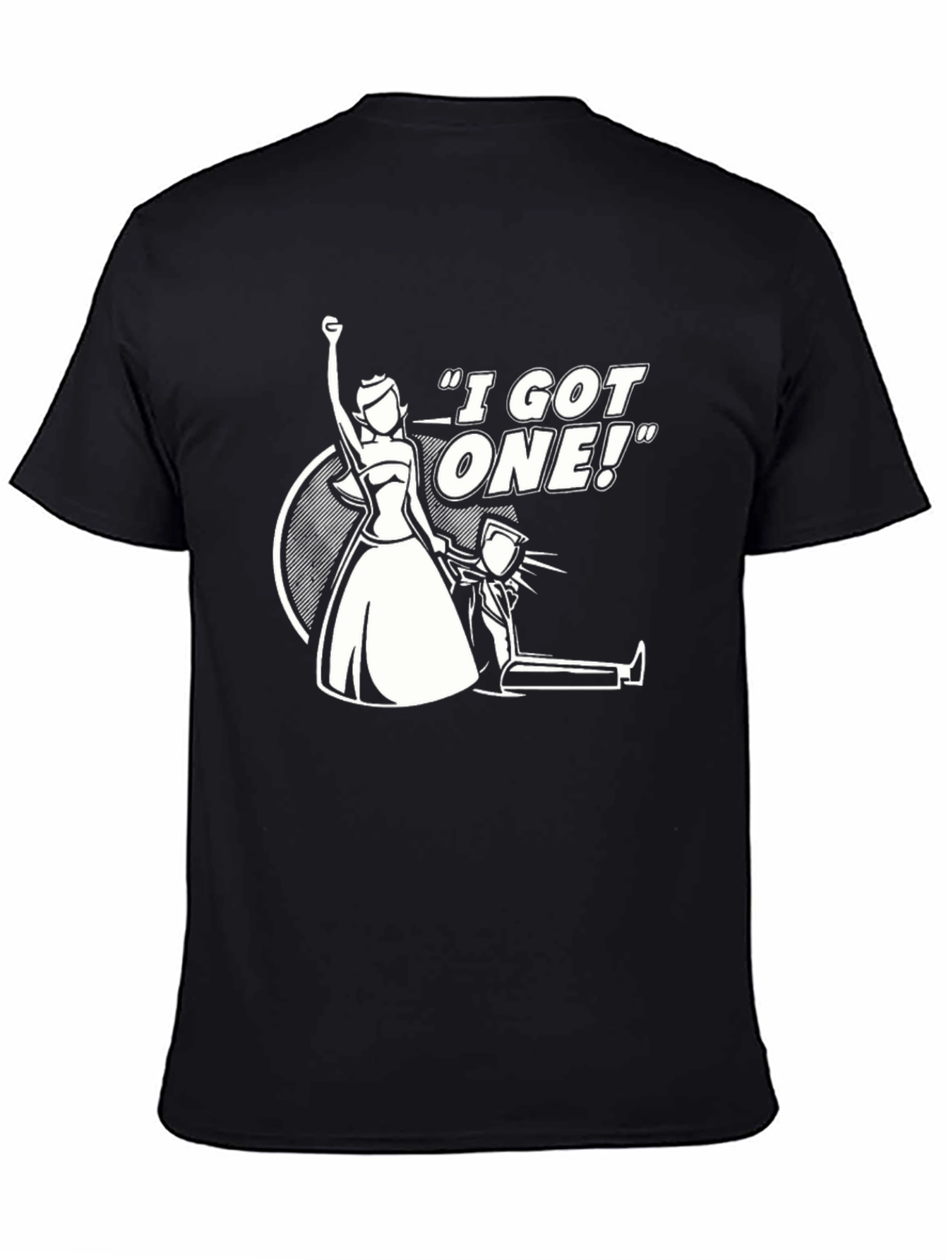 Black Humorous "I Got One!" Graphic Tee view 4
