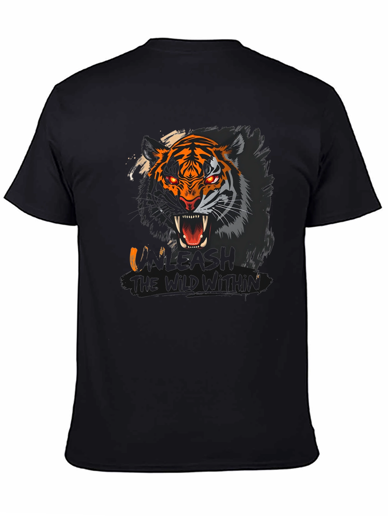 Black Unleash the Wild Within Graphic T-Shirt view 4