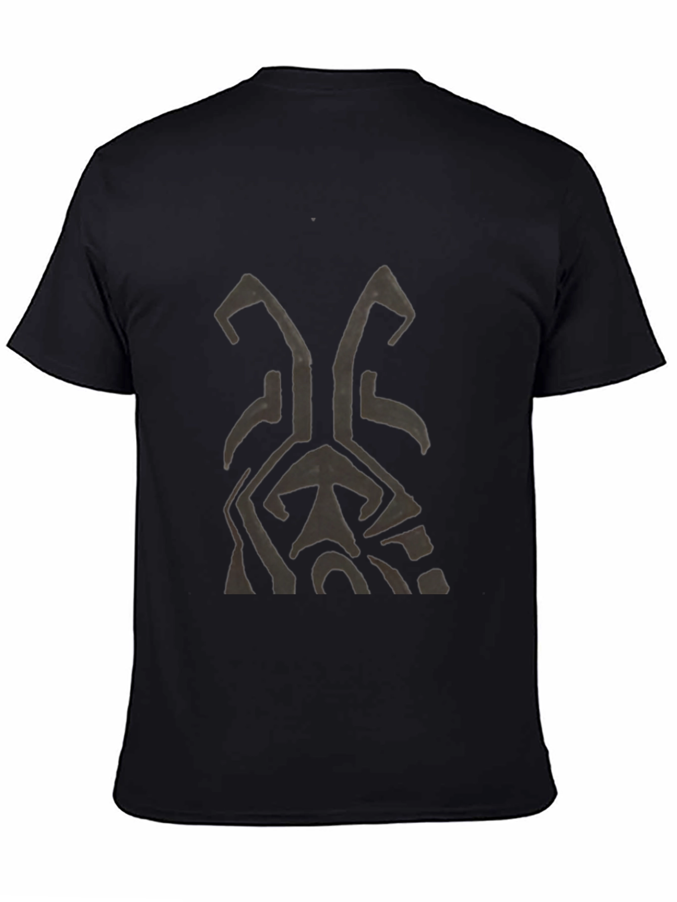 Black Abstract Graphic Black T-Shirt view 4