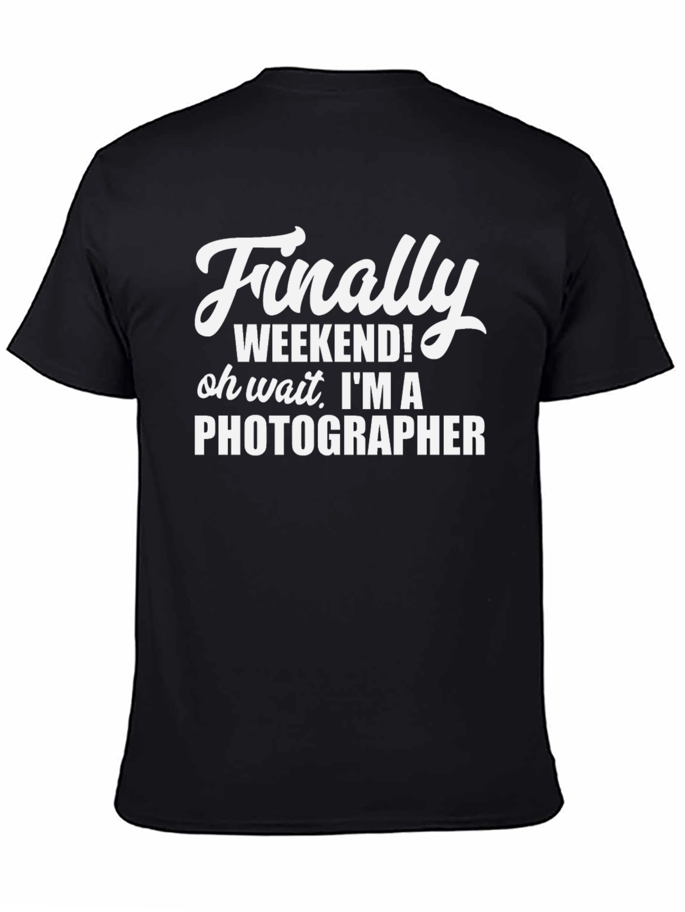 Black Photographer Weekend T-Shirt - Funny Photography Tee view 4