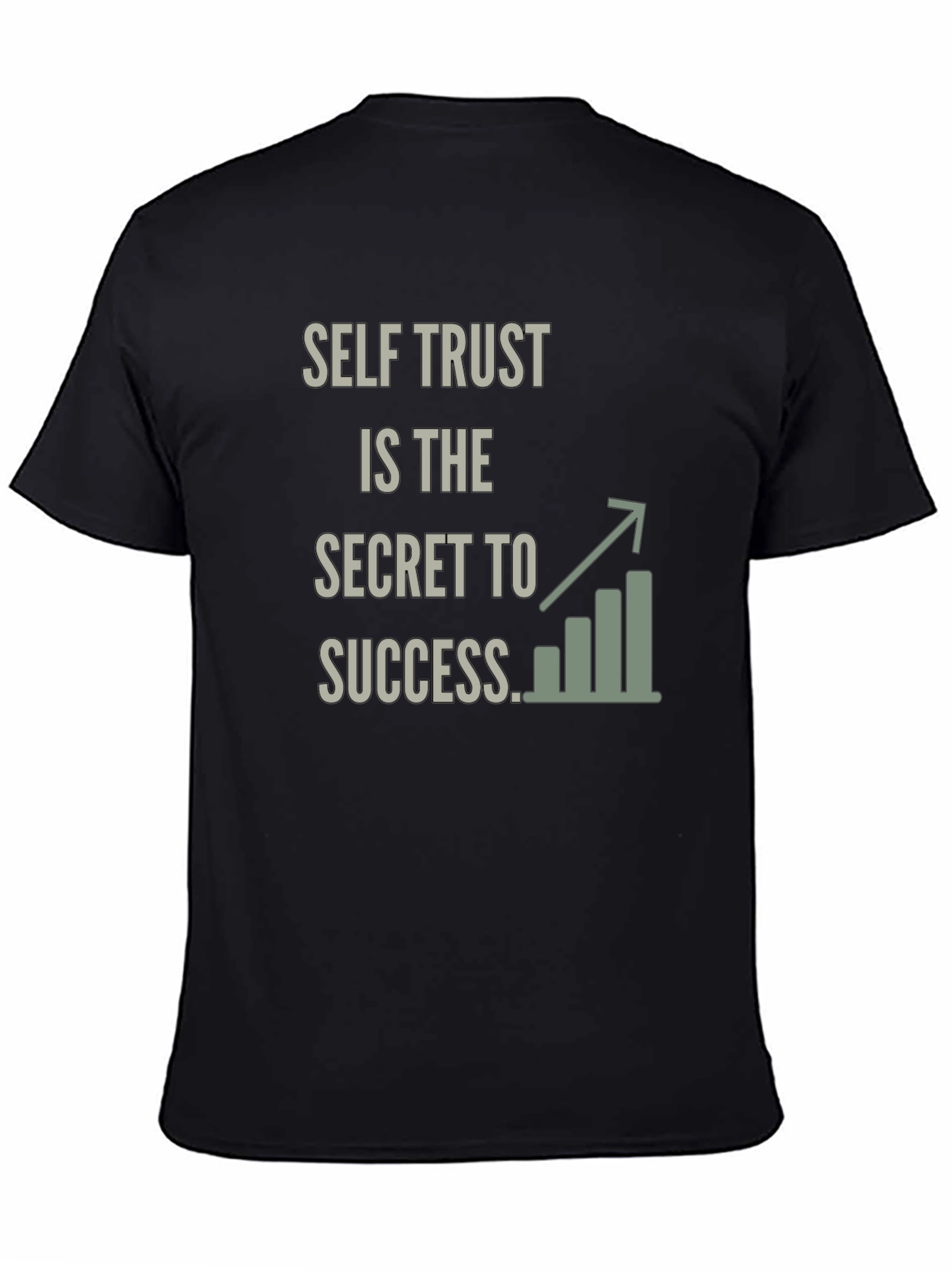 Black Self Trust Success Graphic T-Shirt view 4