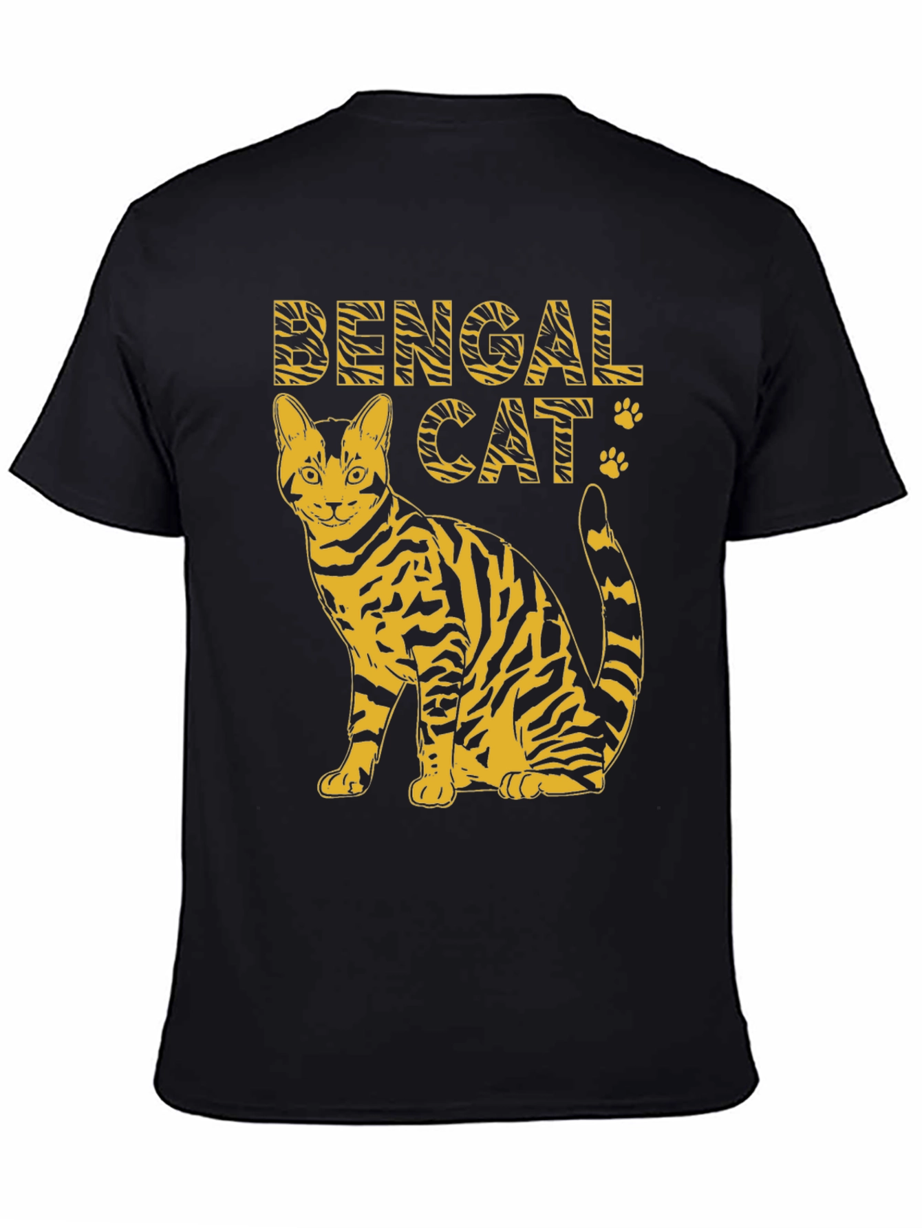 Black Bengal Cat Graphic Tee - Animal Print Shirt view 4