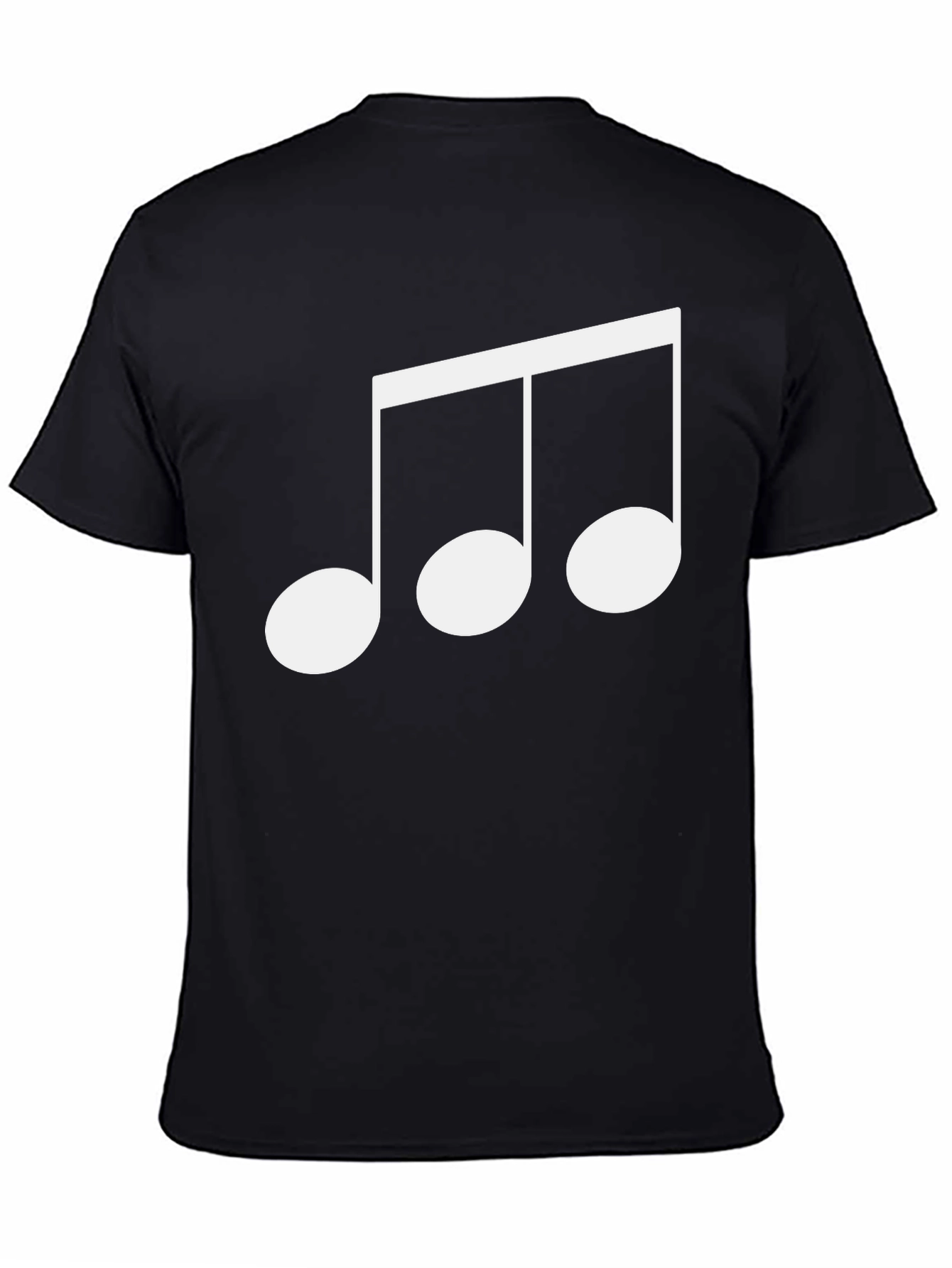 Black Musical Note Graphic Black T-Shirt view 4
