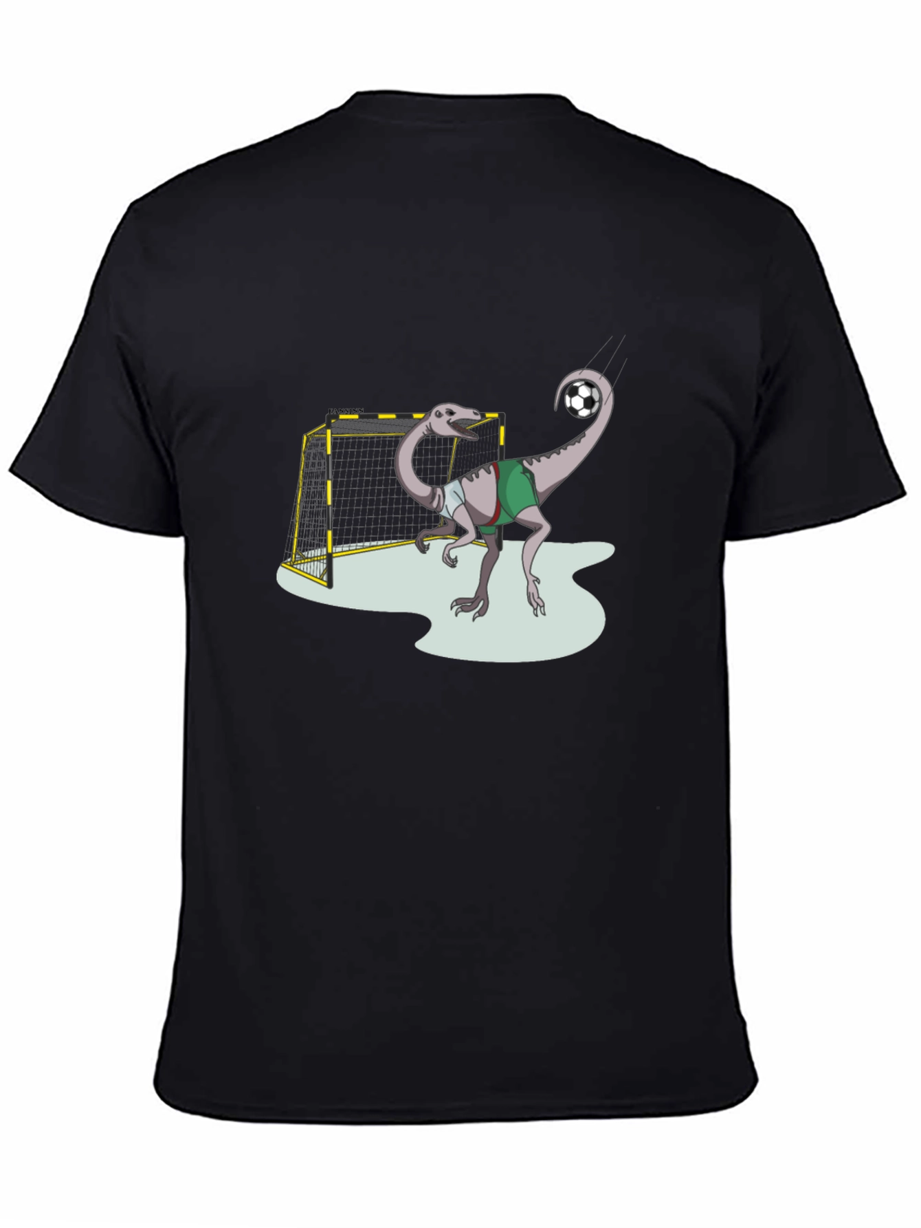 Black Dino Soccer T-Shirt - Fun Graphic Tee view 4