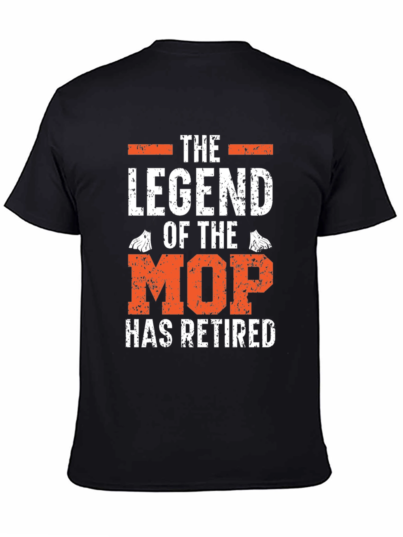 Black Retired Legend of the Mop Graphic T-Shirt view 4