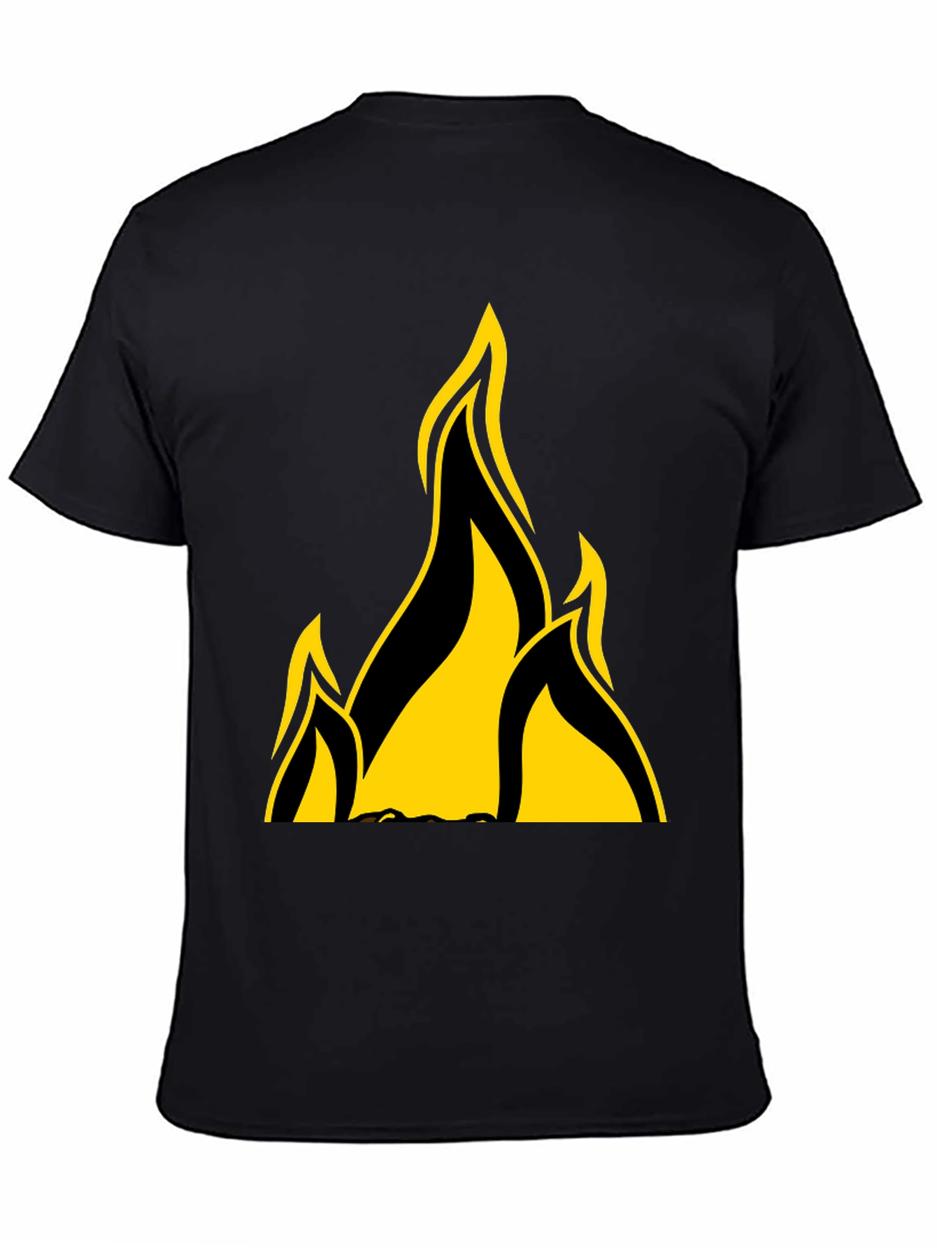 Black Flame Graphic Black T-Shirt view 4