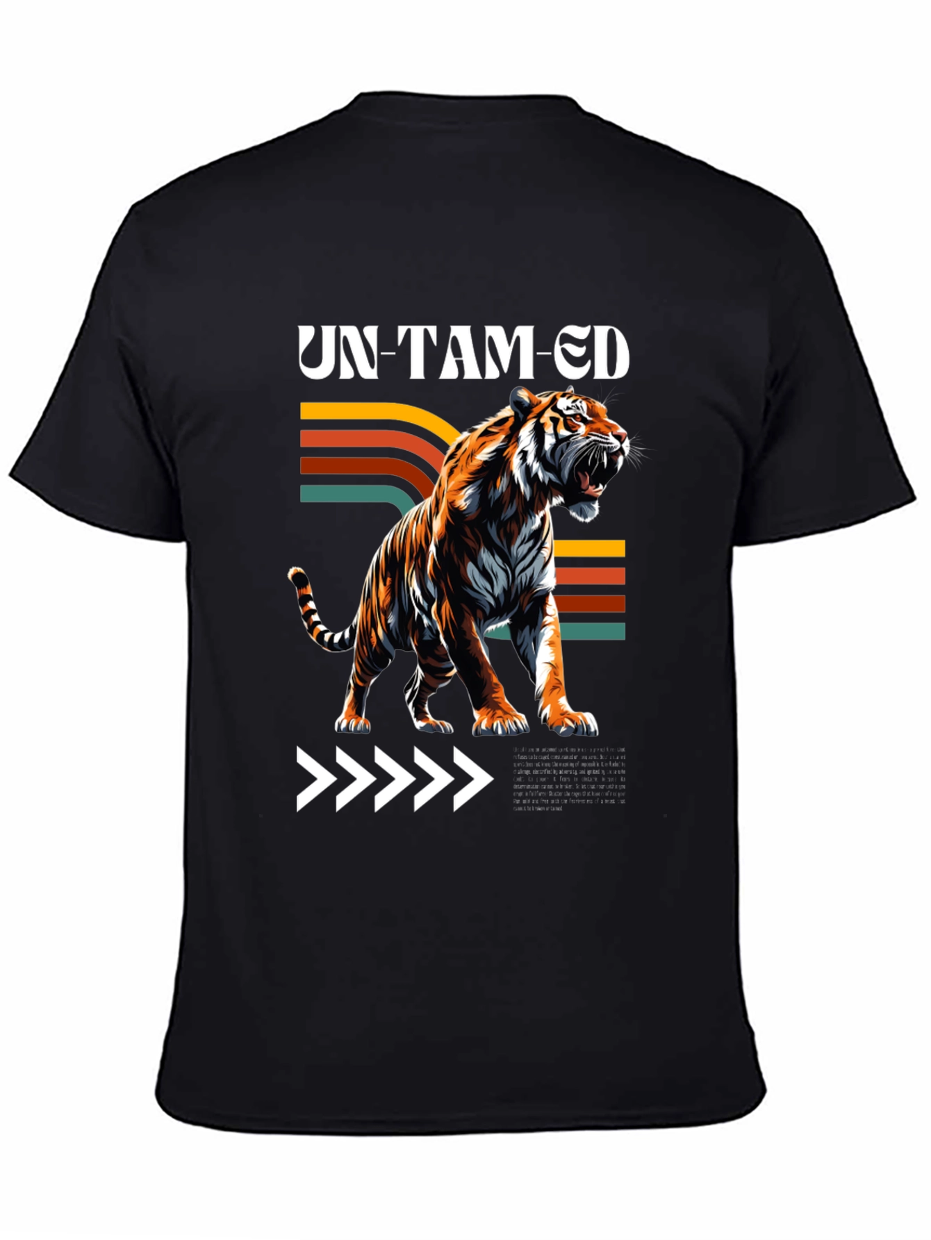 Black Untamed Tiger Graphic T-Shirt view 4