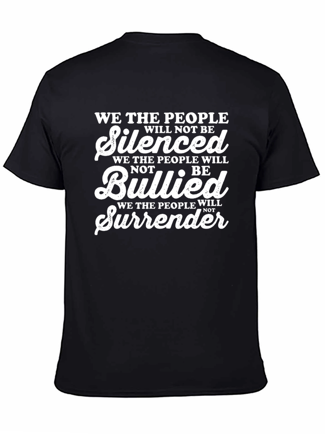 Black We The People Statement Graphic T-Shirt view 4