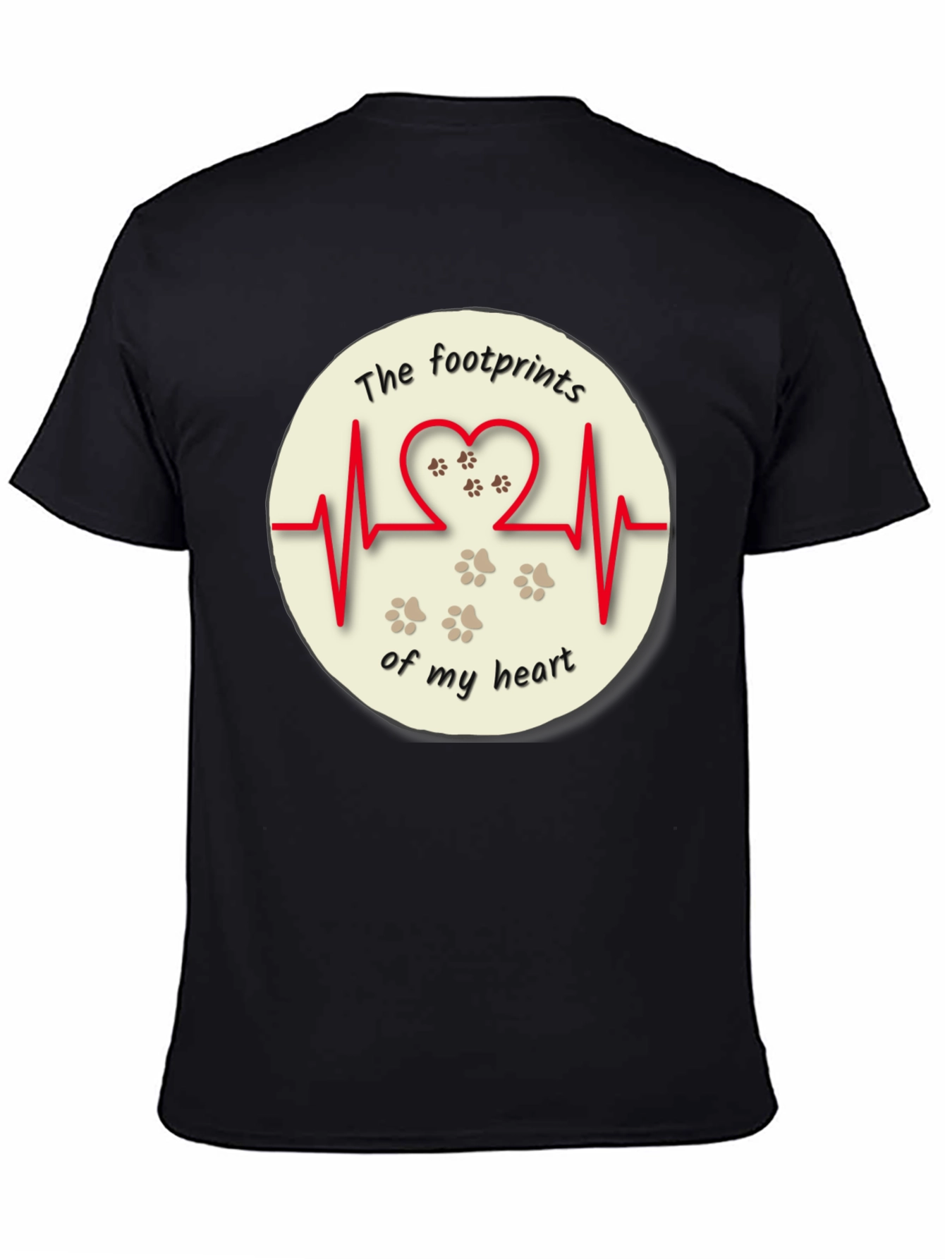Black Footprints of My Heart T-Shirt view 4