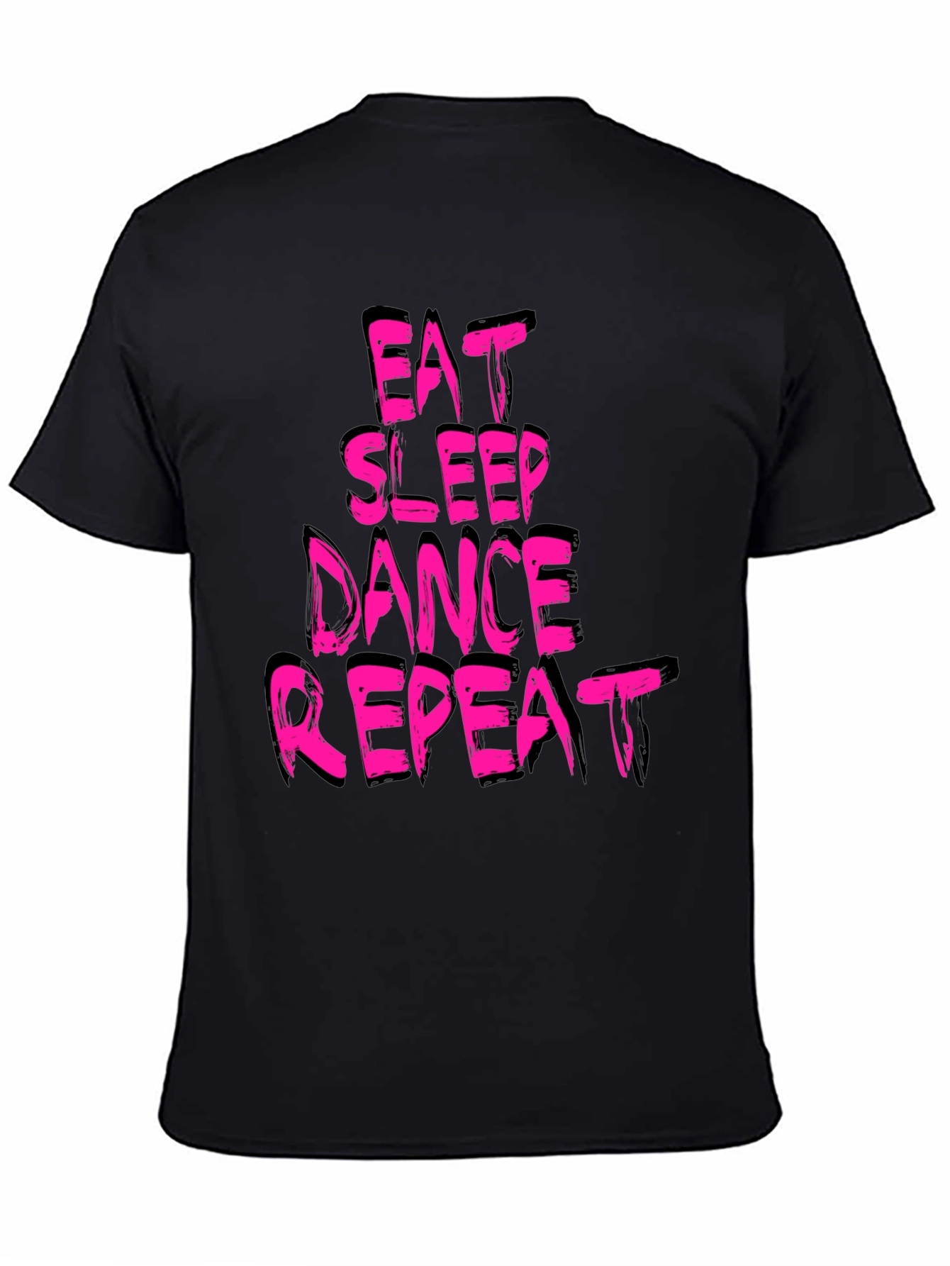 Black Eat Sleep Dance Repeat Graphic T-Shirt view 4