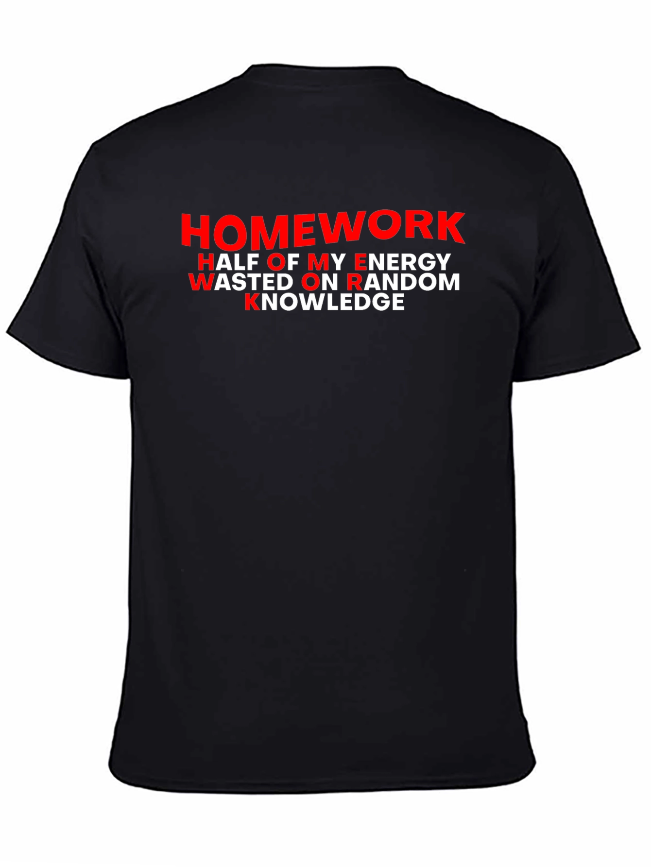 Black Homework W.O.R.K. Men's Graphic Tee - Black view 4