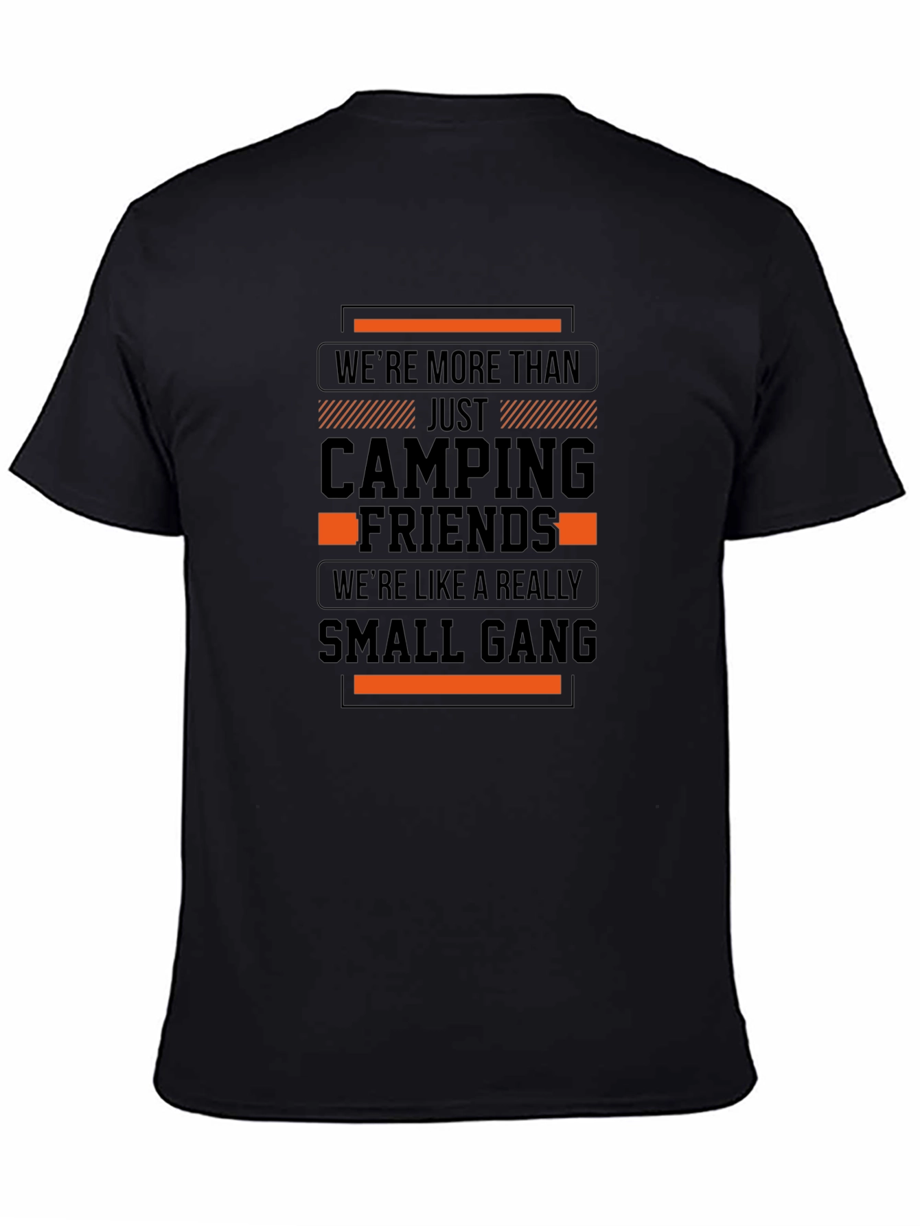 Black Camping Friends Small Gang Graphic Tee view 4