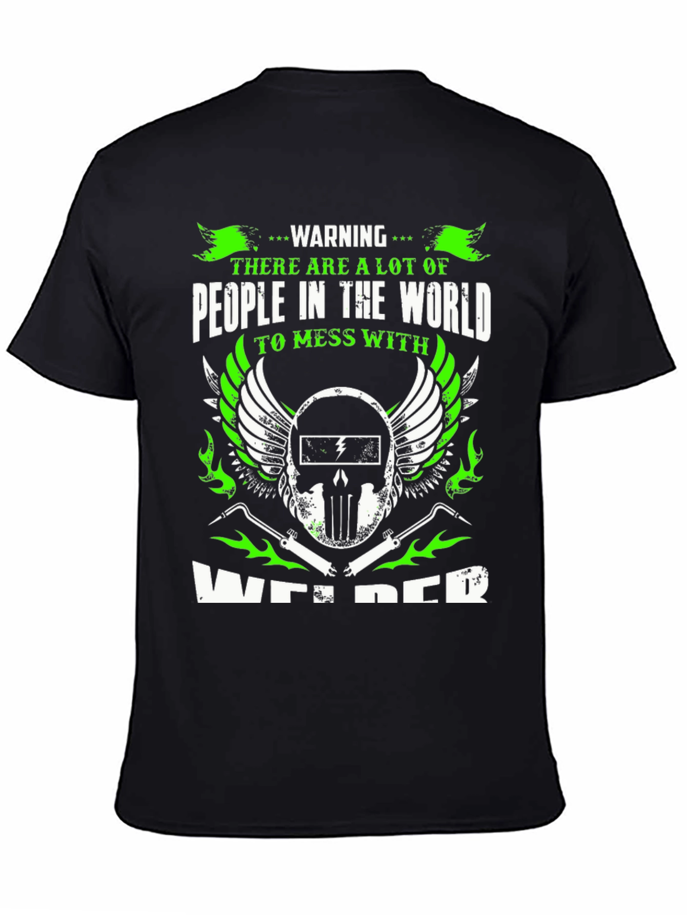 Black Welder Warning T-Shirt - Don't Mess! view 4