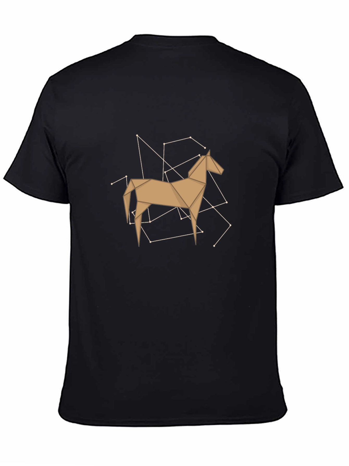 Black Geometric Horse T-Shirt - Stylish & Modern view 4