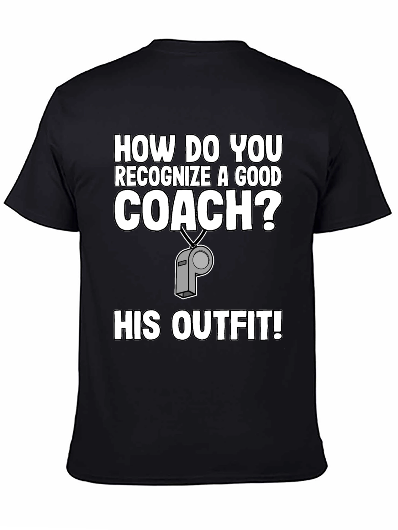 Black Funny Coach Outfit T-Shirt view 4