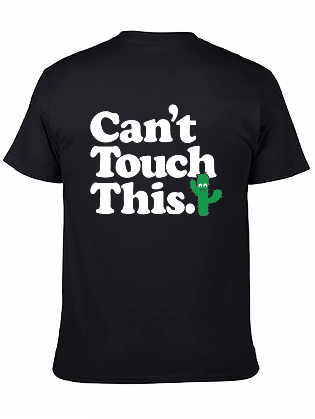Black Men's 'Can't Touch This' Cactus Graphic T-Shirt view 4