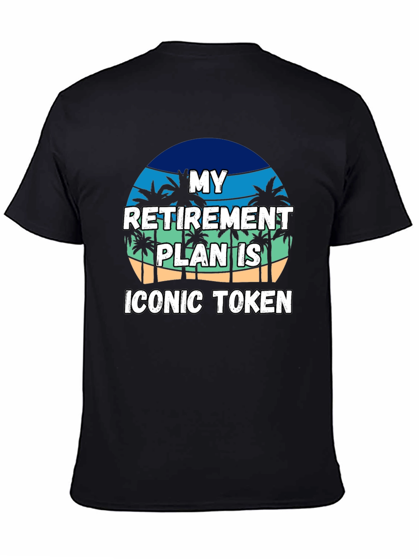 Black Retirement Plan Iconic Token T-Shirt view 4