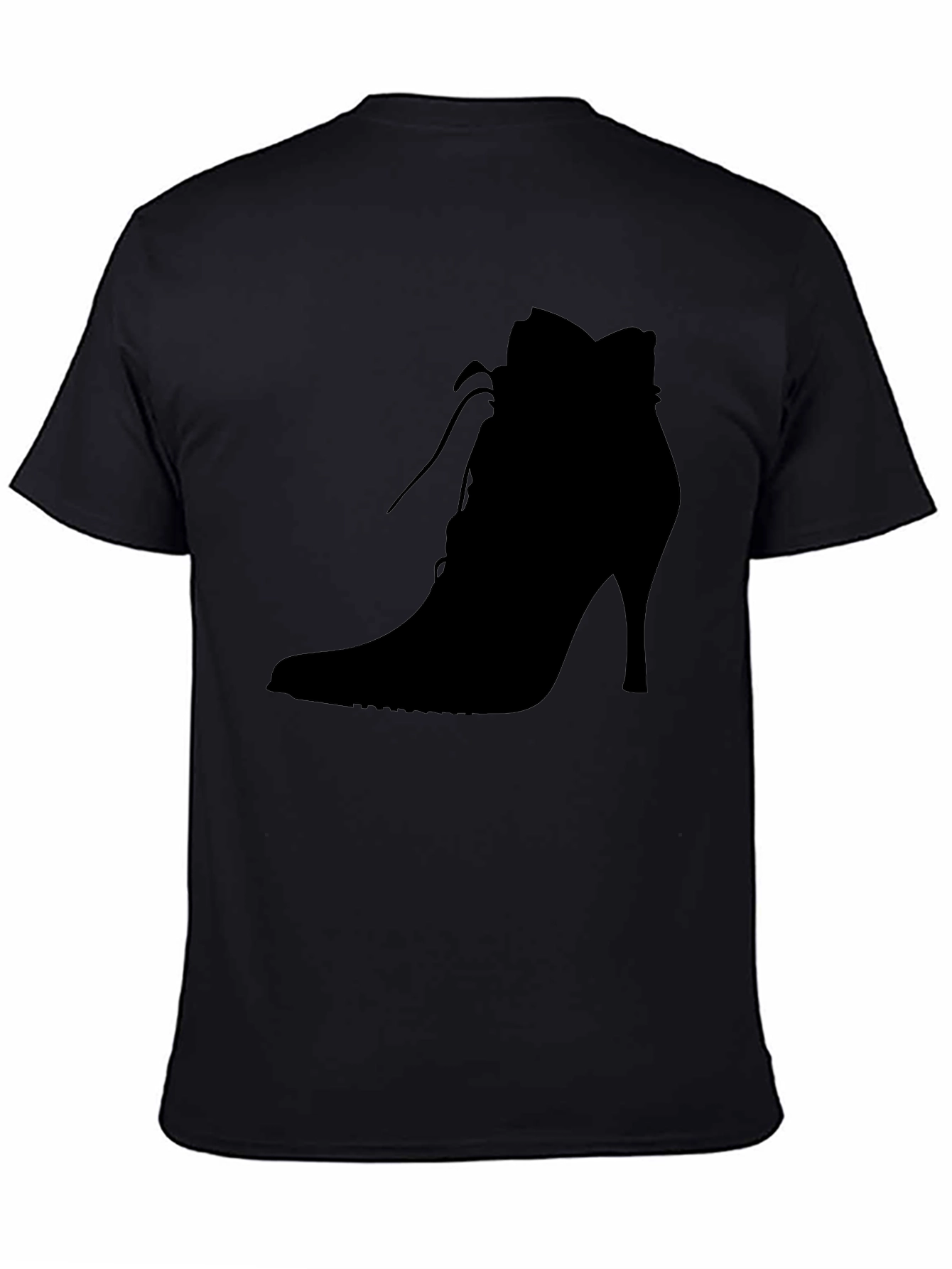 Black High Heel Shoe Graphic Tee - Black Cotton Comfort view 4