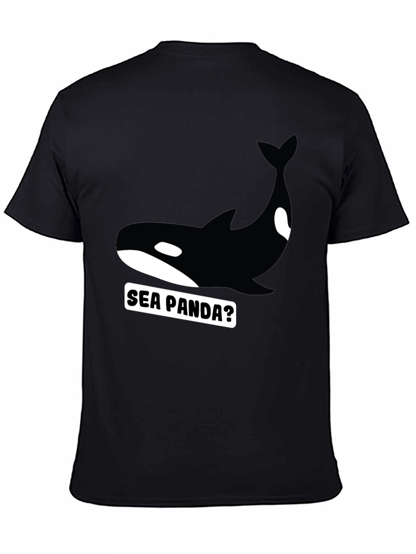 Sea Panda Graphic Tee - Black Orca T-Shirt - 4