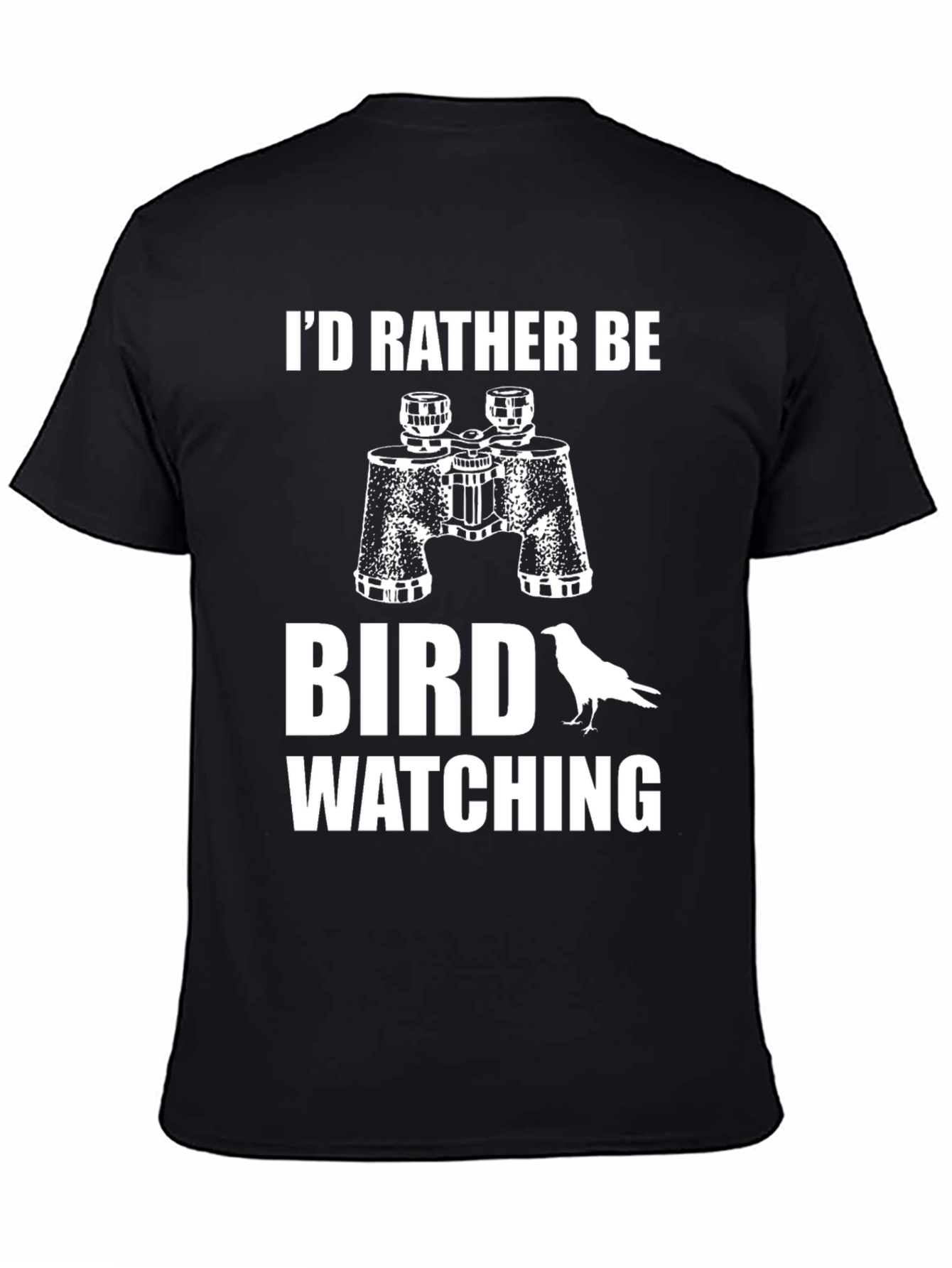 Black Bird Watching T-Shirt - Nature Lover Tee view 4