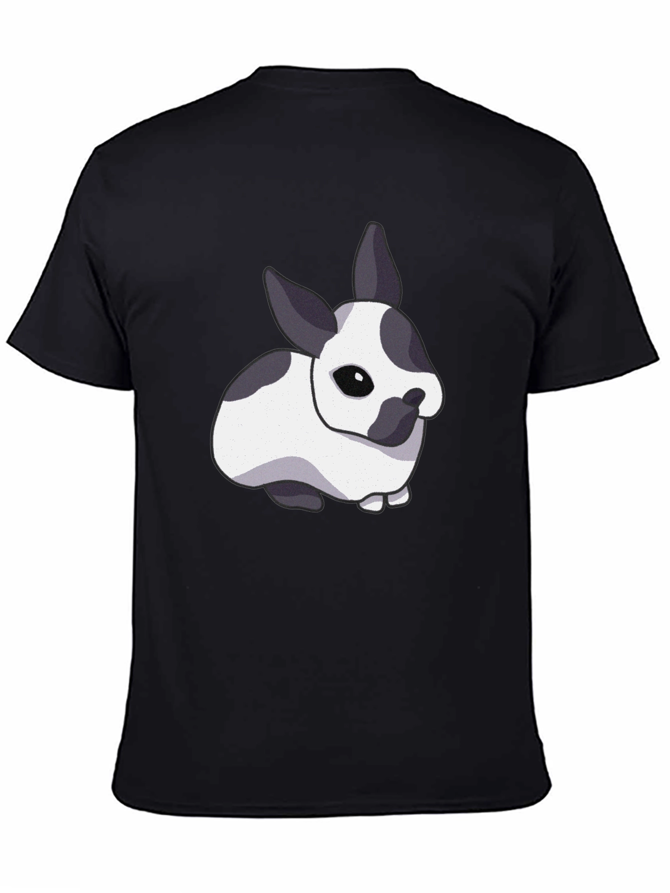 Black Cute Bunny Graphic T-Shirt - Black view 4