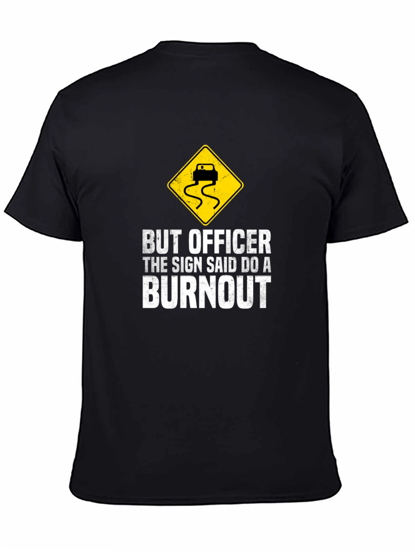 Black But Officer Burnout T-Shirt view 4