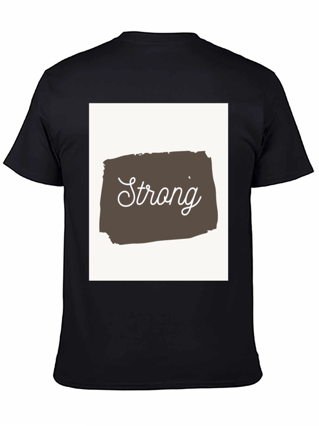 Black Strong Graphic Tee - Motivational Shirt view 4