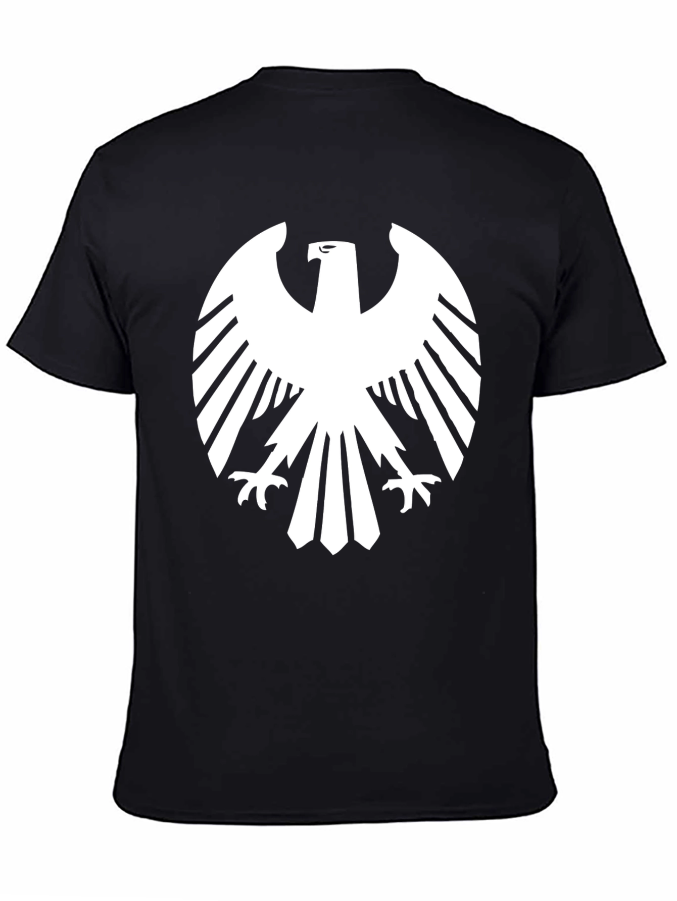 Black Bold Eagle Graphic Tee - Black Cotton Blend view 4