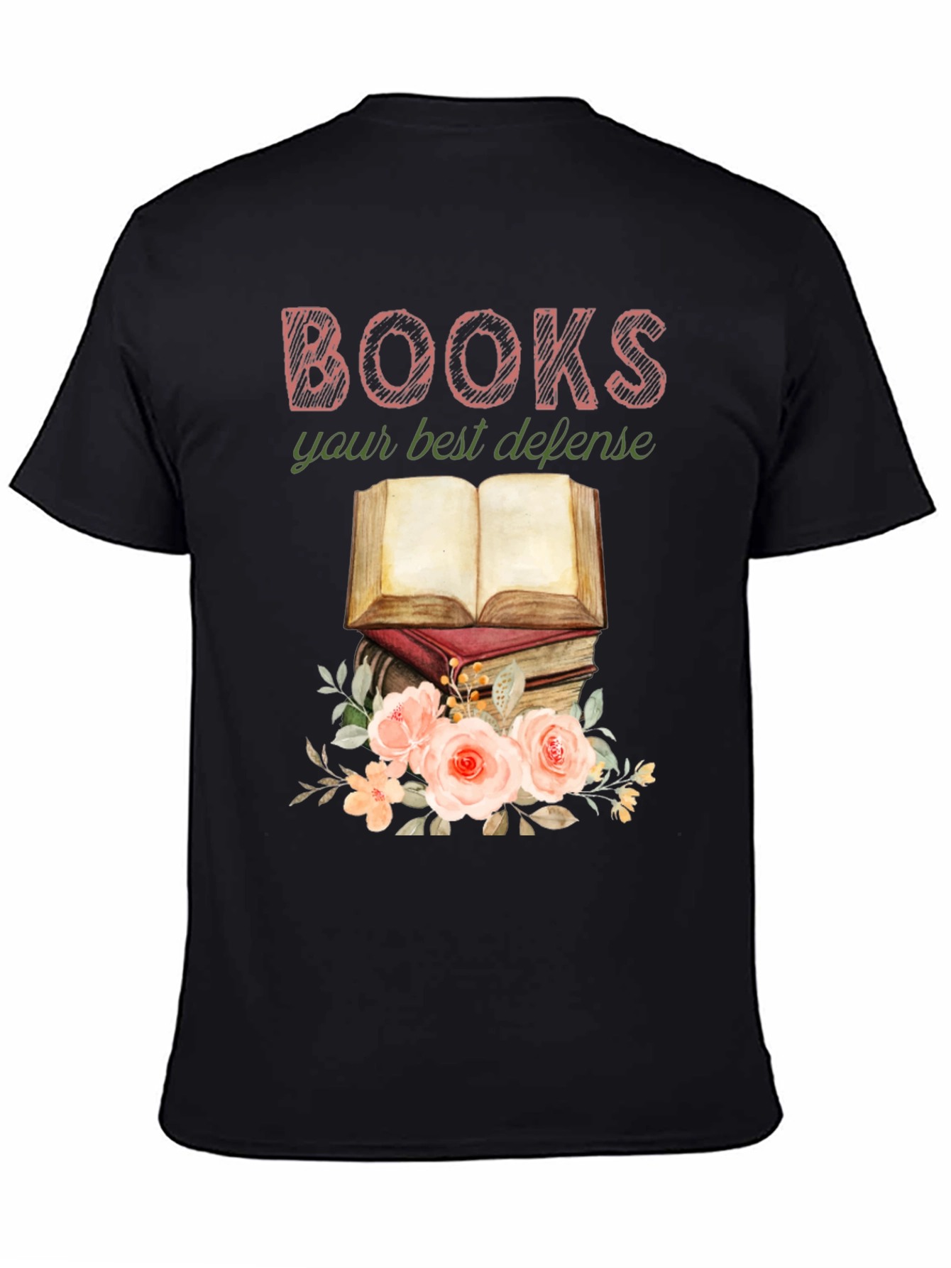 Black Books Your Best Defense Graphic Tee view 4