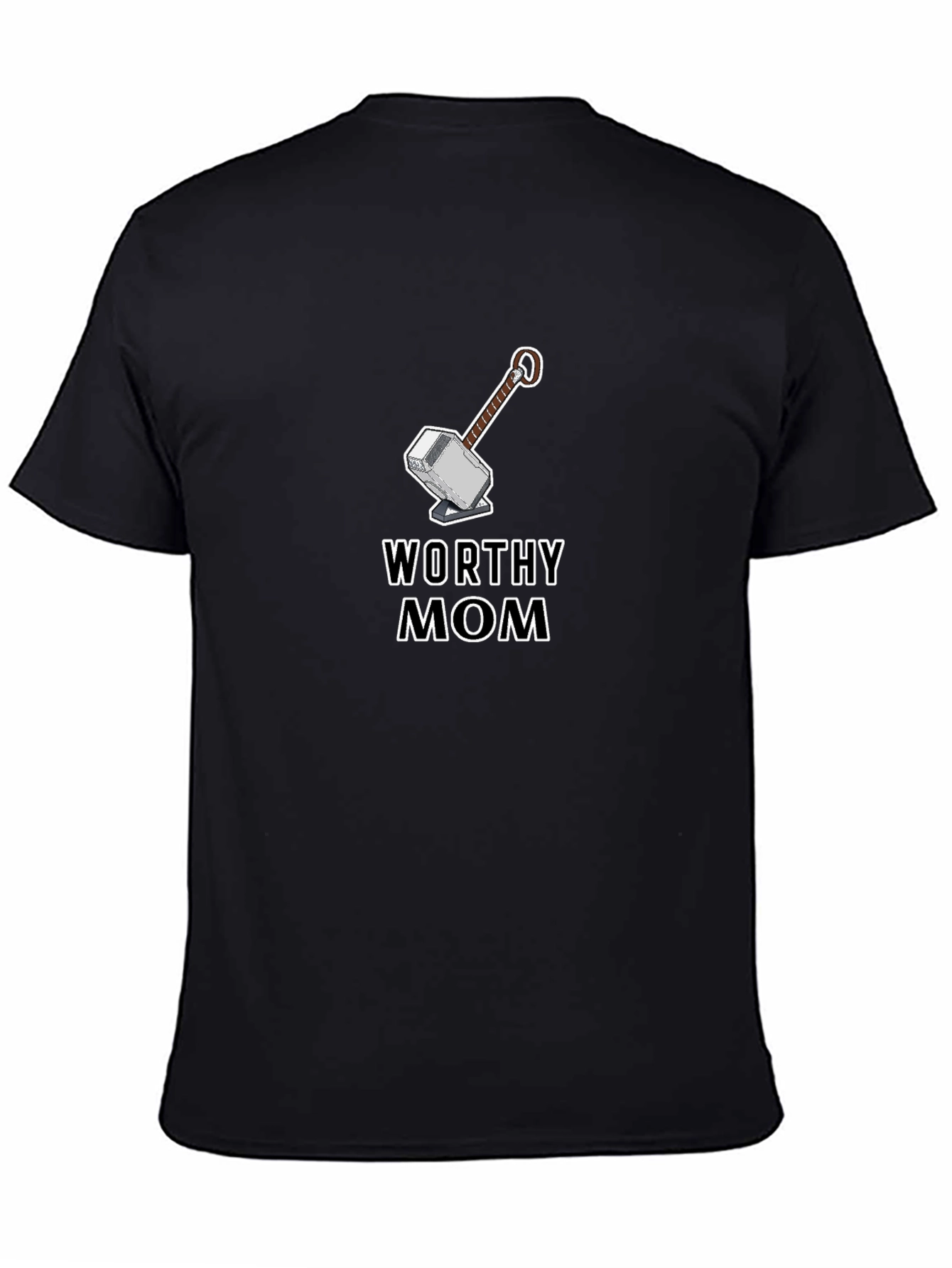Worthy Mom Graphic Tee - Thor Hammer Design - 4