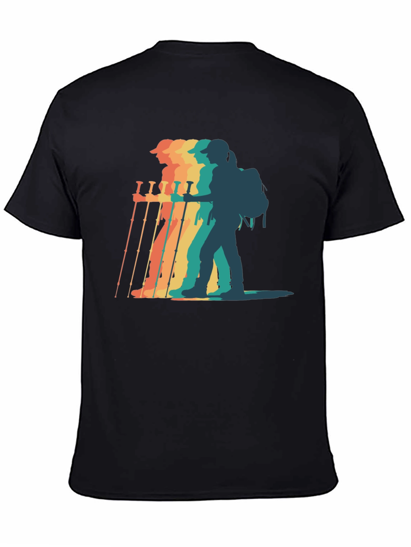 Black Retro Hiker Graphic T-Shirt - Adventure Ready! view 4